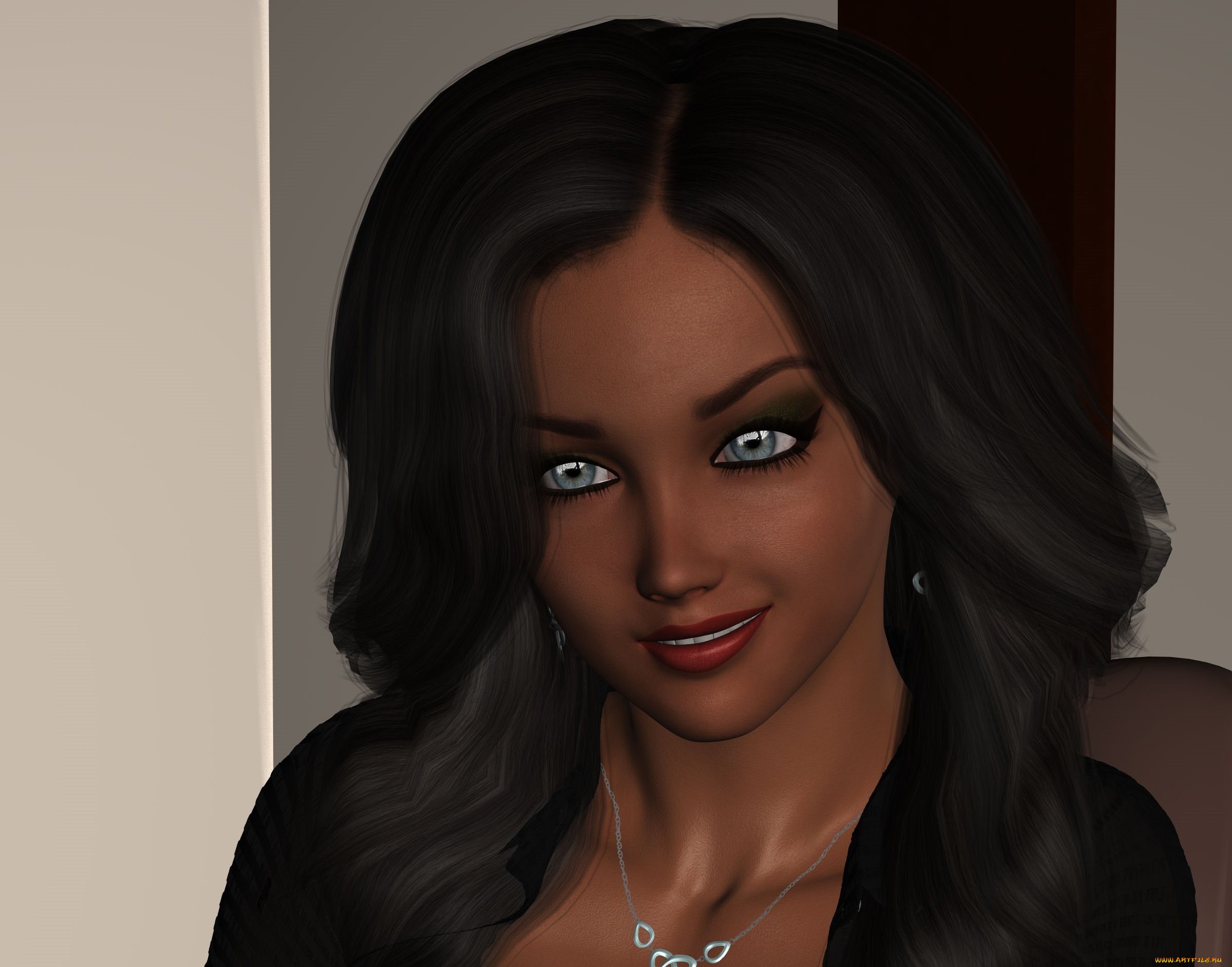 3д, графика, портрет, , portraits, девушка, взгляд, фон
