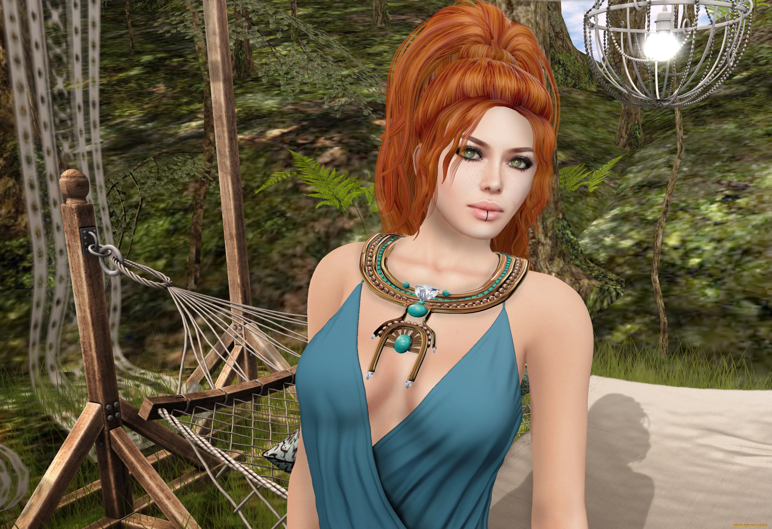 3д, графика, люди, , people, фон, рыжая, взгляд, девушка