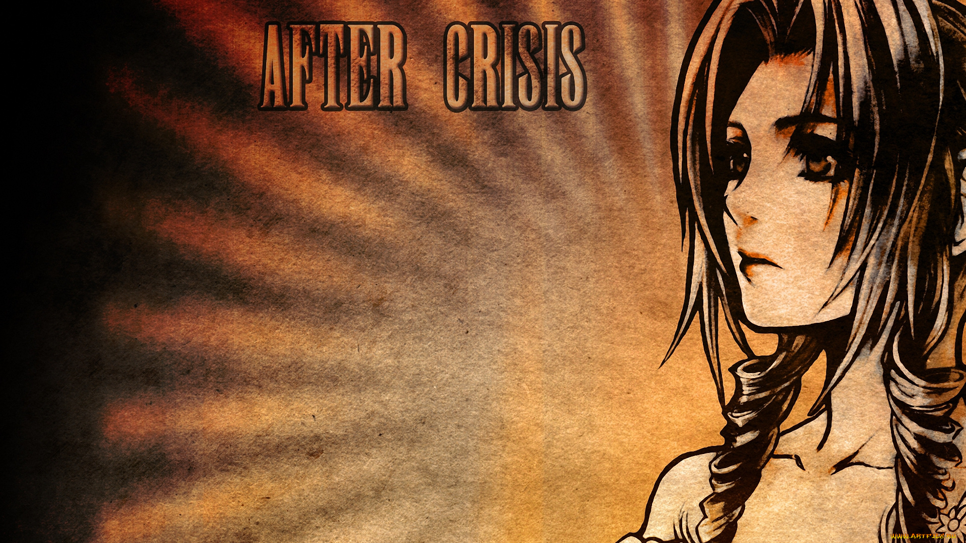 аниме, final, fantasy, gainsborough, девушка, aeris, взгляд