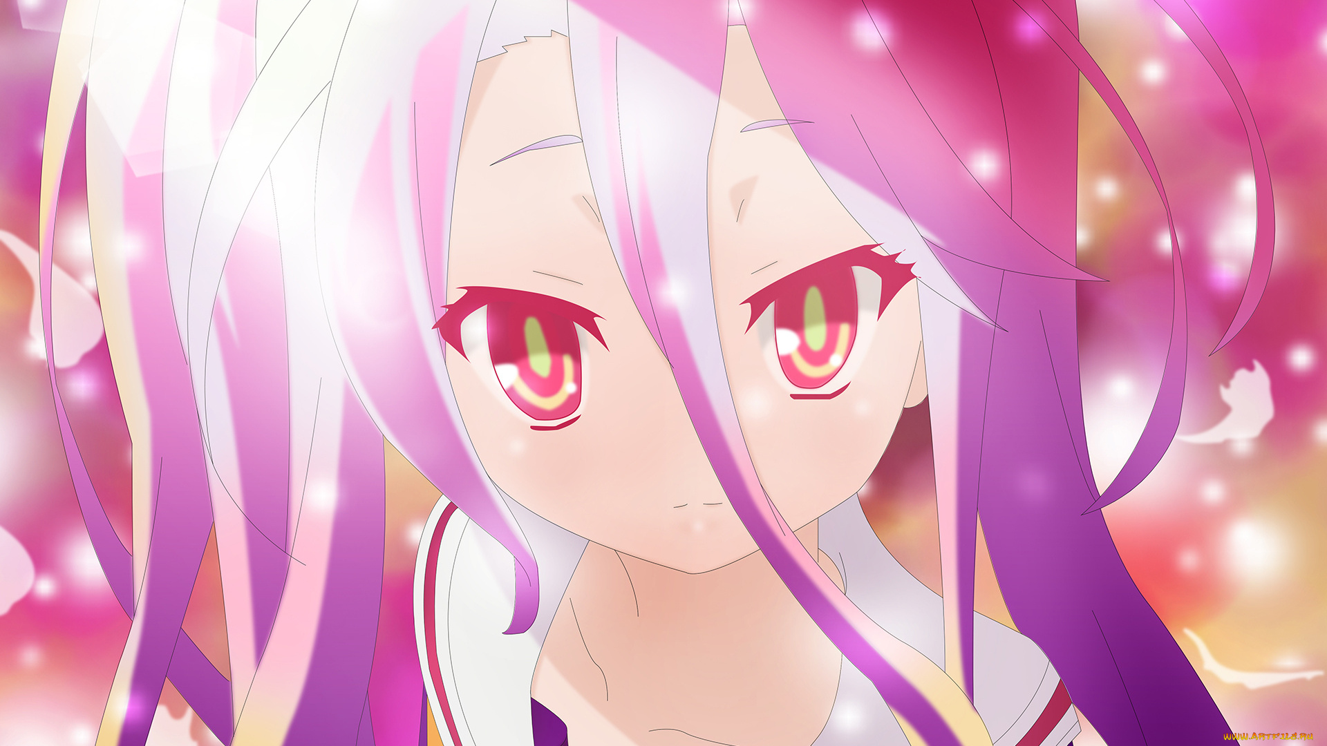 аниме, no, game, no, life, фон, взгляд, девушка