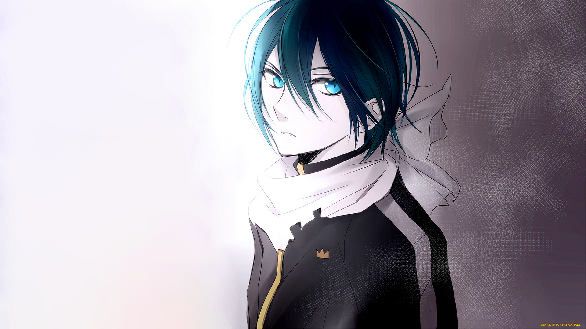 аниме, noragami, взгляд, девушка, фон