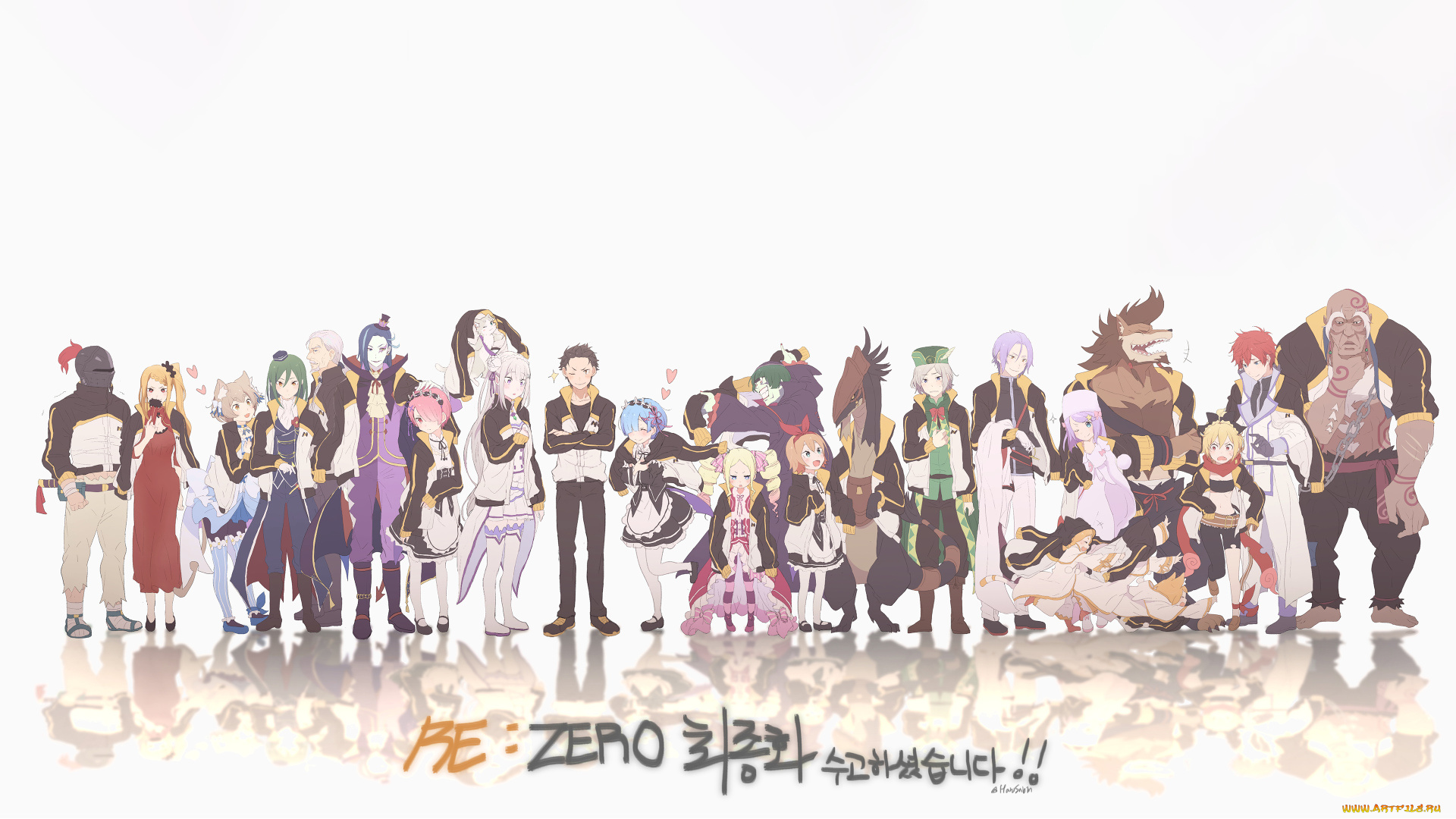 аниме, re, , zero, kara, hajimeru, isekai, seikatsu, персонажи