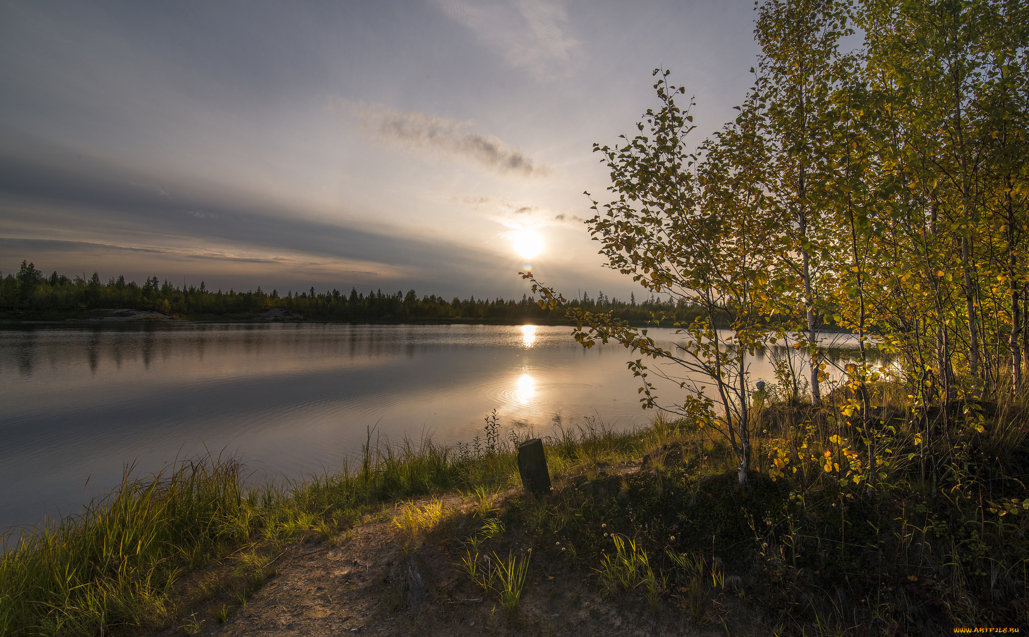 природа, реки, озера, рассвет