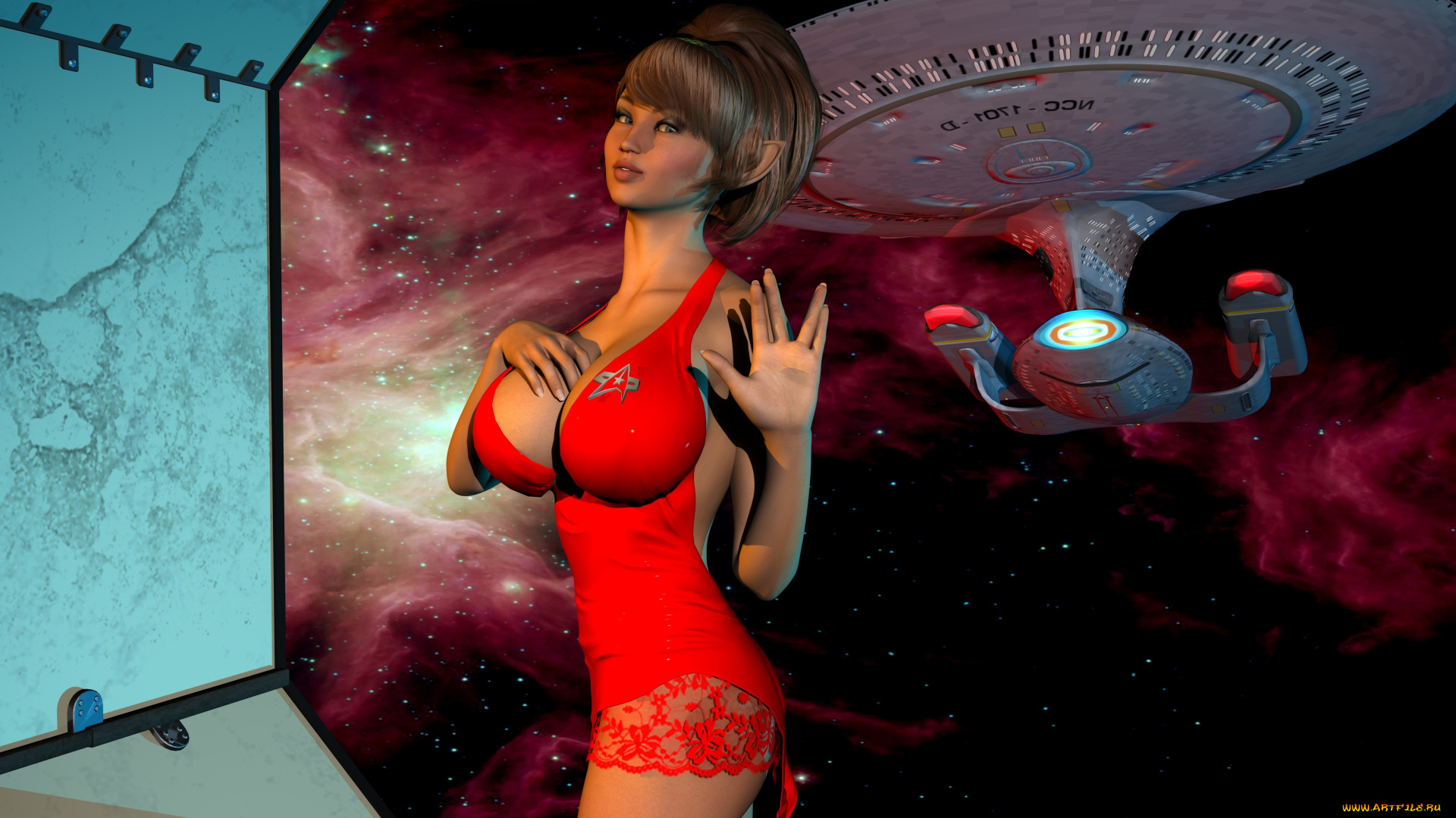 3д, графика, фантазия, , fantasy, девушка, фон, взгляд