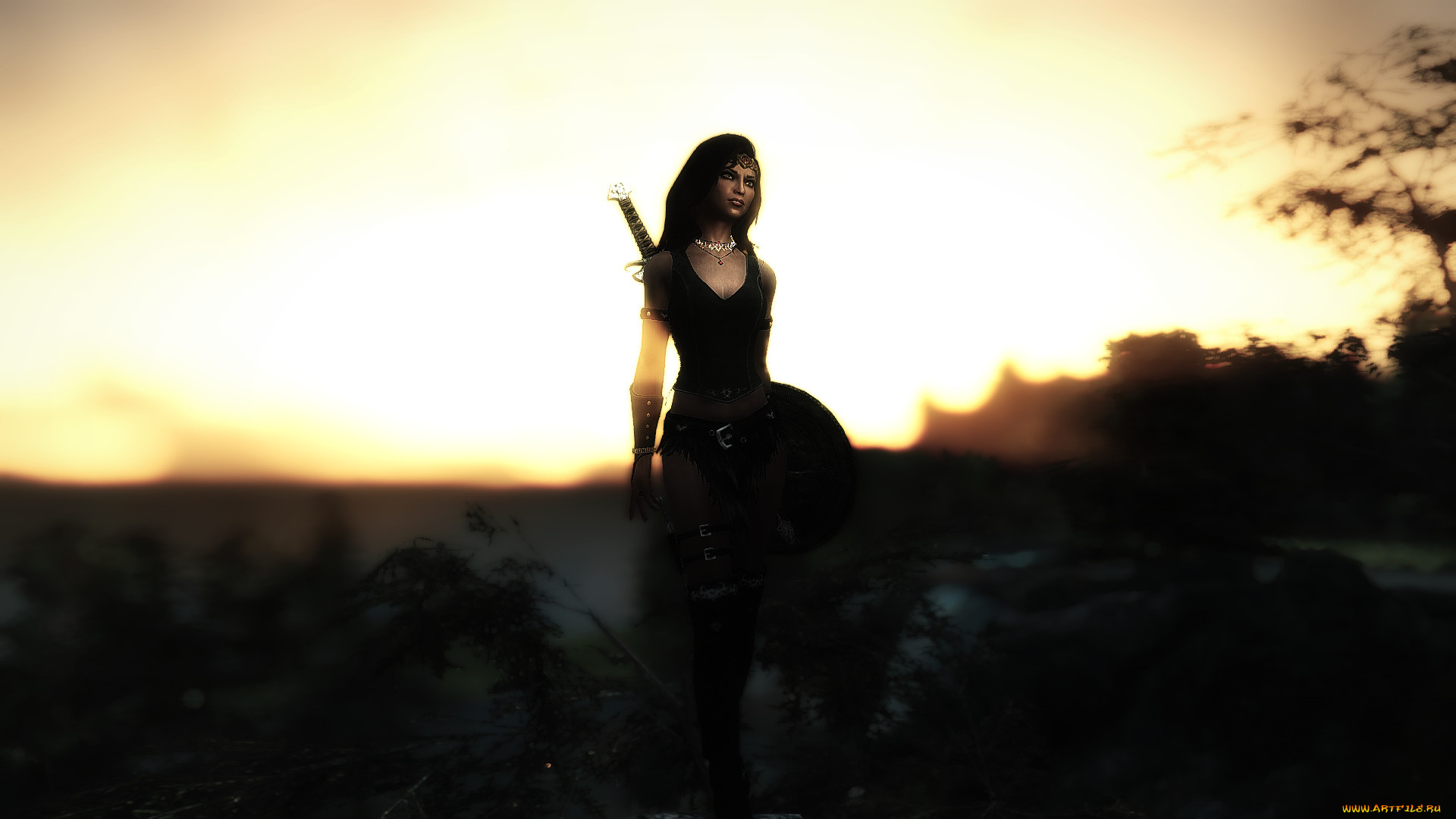 3д, графика, фантазия, , fantasy, фон, взгляд, девушка