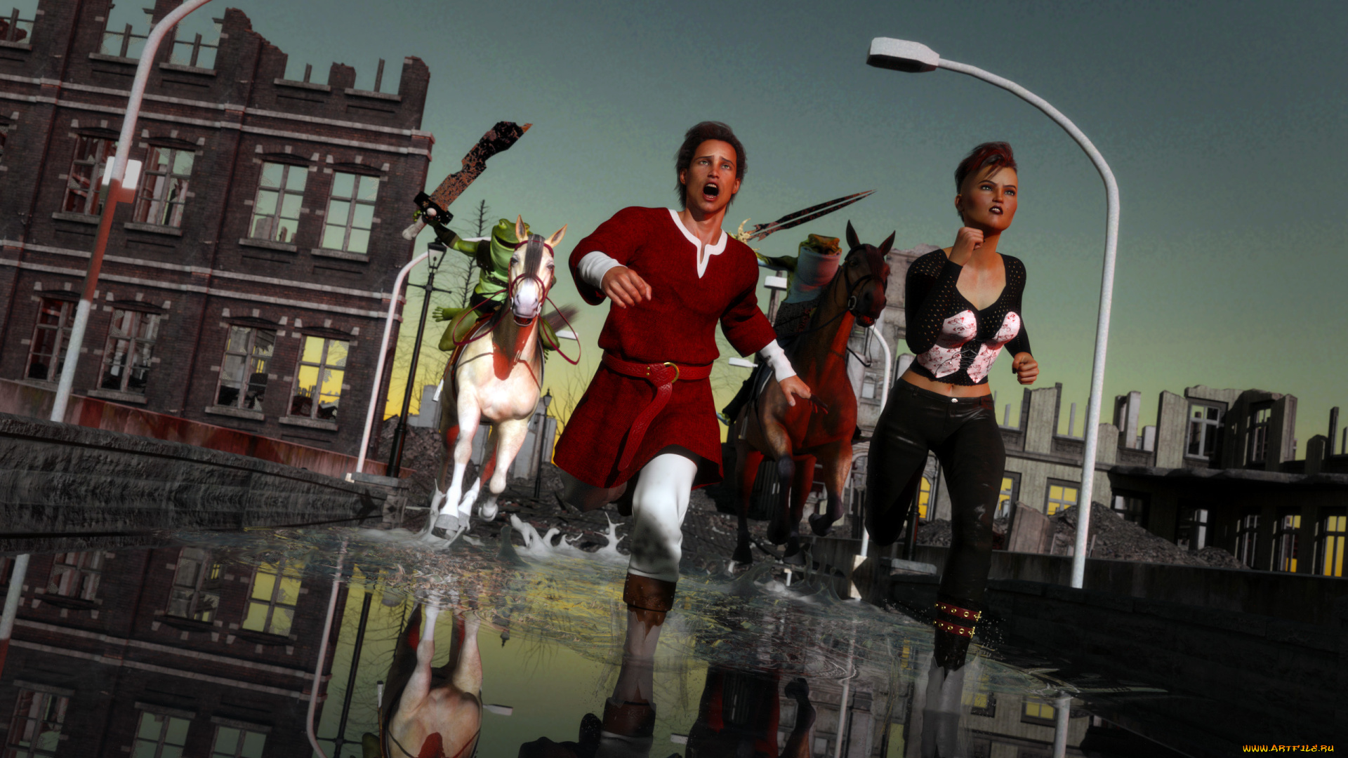 3д, графика, фантазия, , fantasy, взгляд, девушка, фон