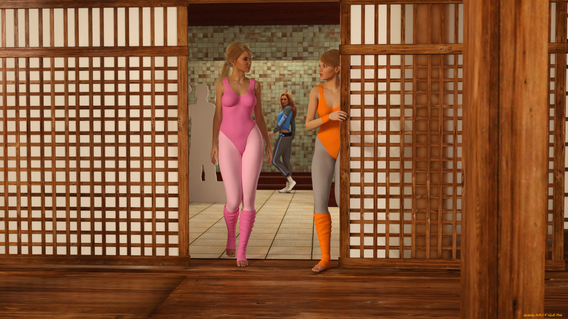 3д, графика, спорт, , sport, фон, взгляд, девушки