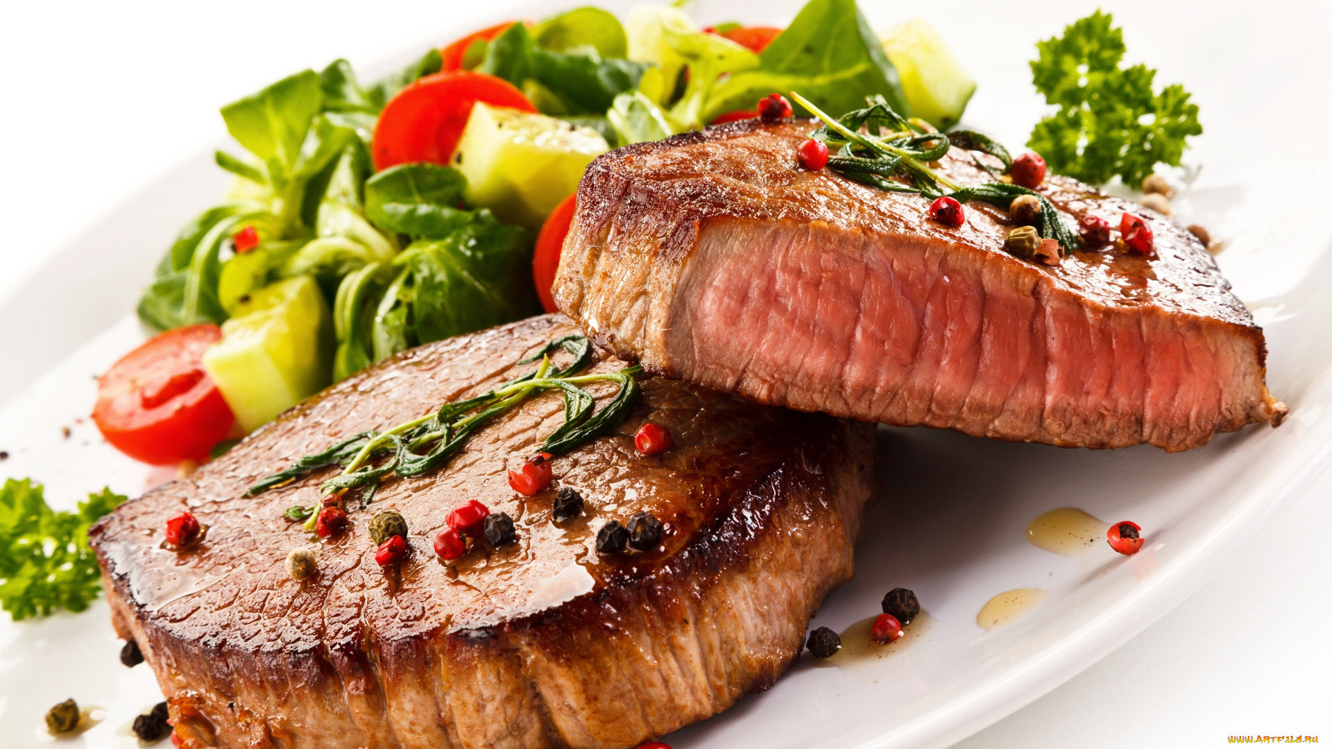 еда, мясные, блюда, овощи, помидор, vegetables, мясо, салат, meat, spices