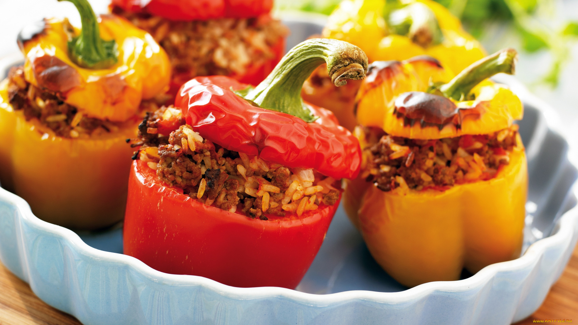 еда, мясные, блюда, vegetables, перец, meat, рис, мясо, начинка, pepper