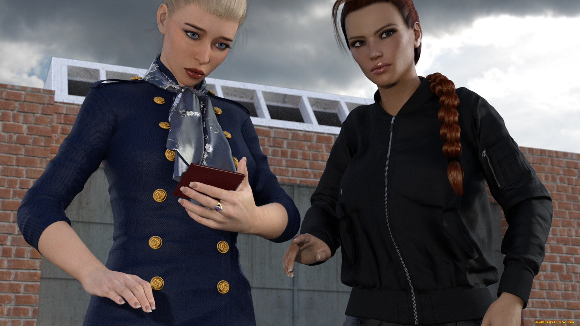 she, wolf, 3д, графика, фантазия, , fantasy, девушки, фон, взгляд