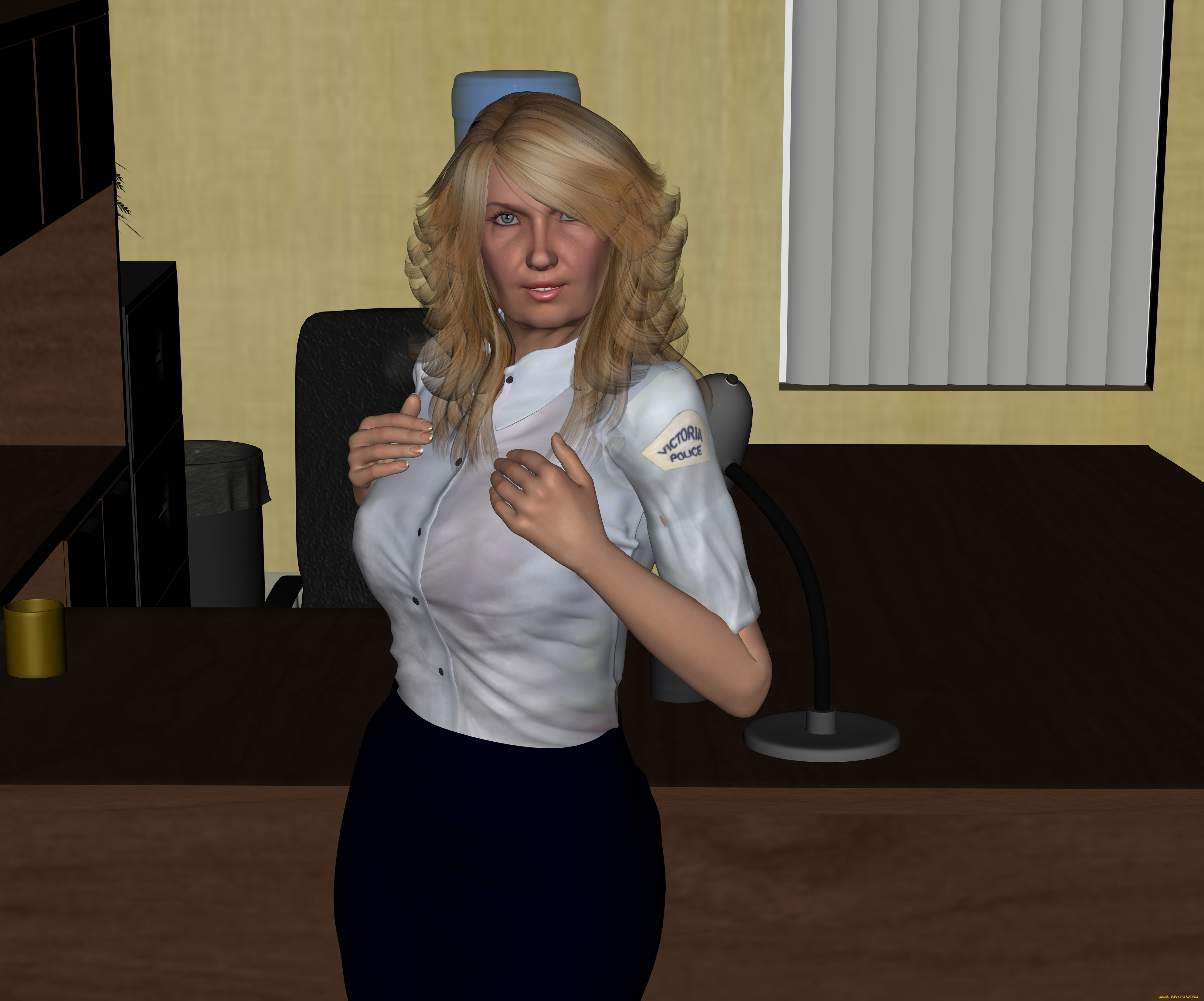 carabinieri, 3д, графика, люди, , people, взгляд, девушка, фон