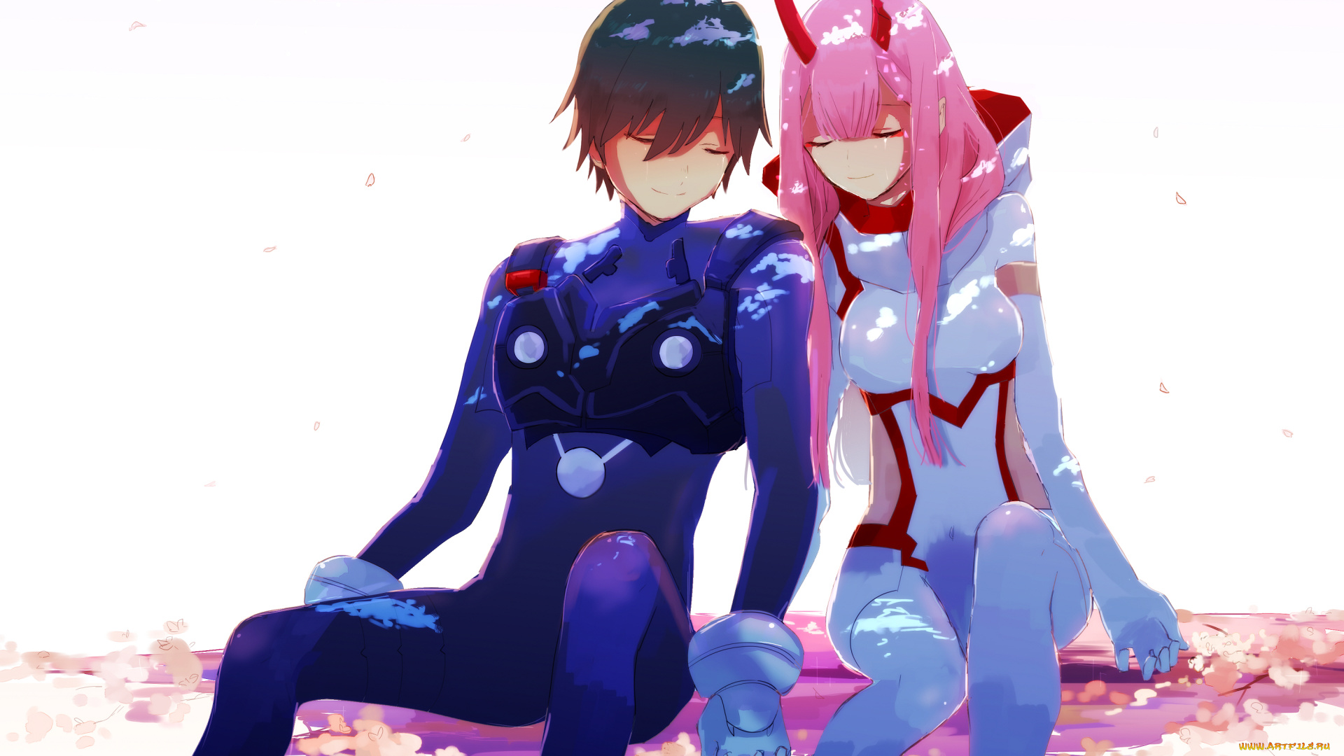 аниме, darling, in, the, frankxx, двое