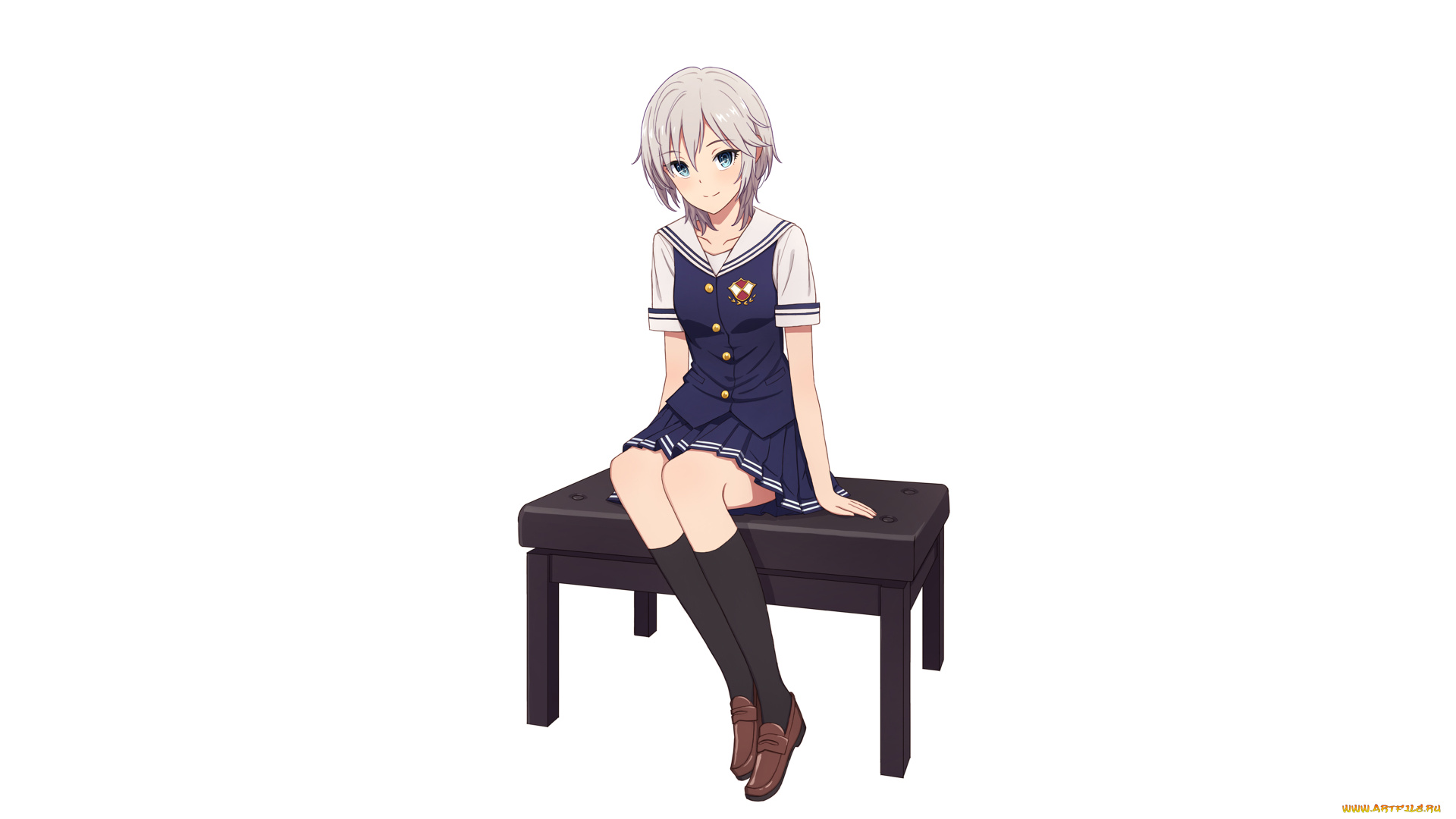 аниме, idolm@ster, взгляд, девушка, фон