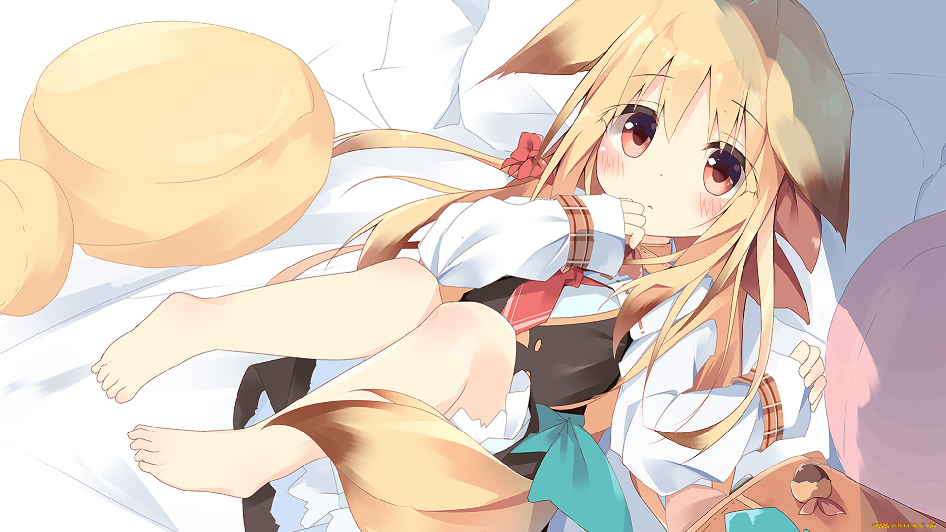 аниме, животные, , существа, девушка