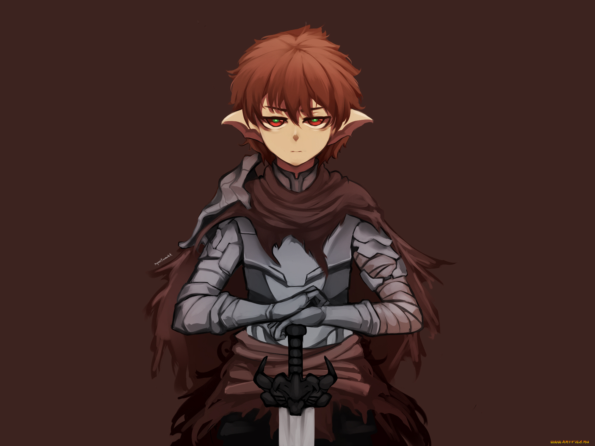 аниме, животные, , существа, парень