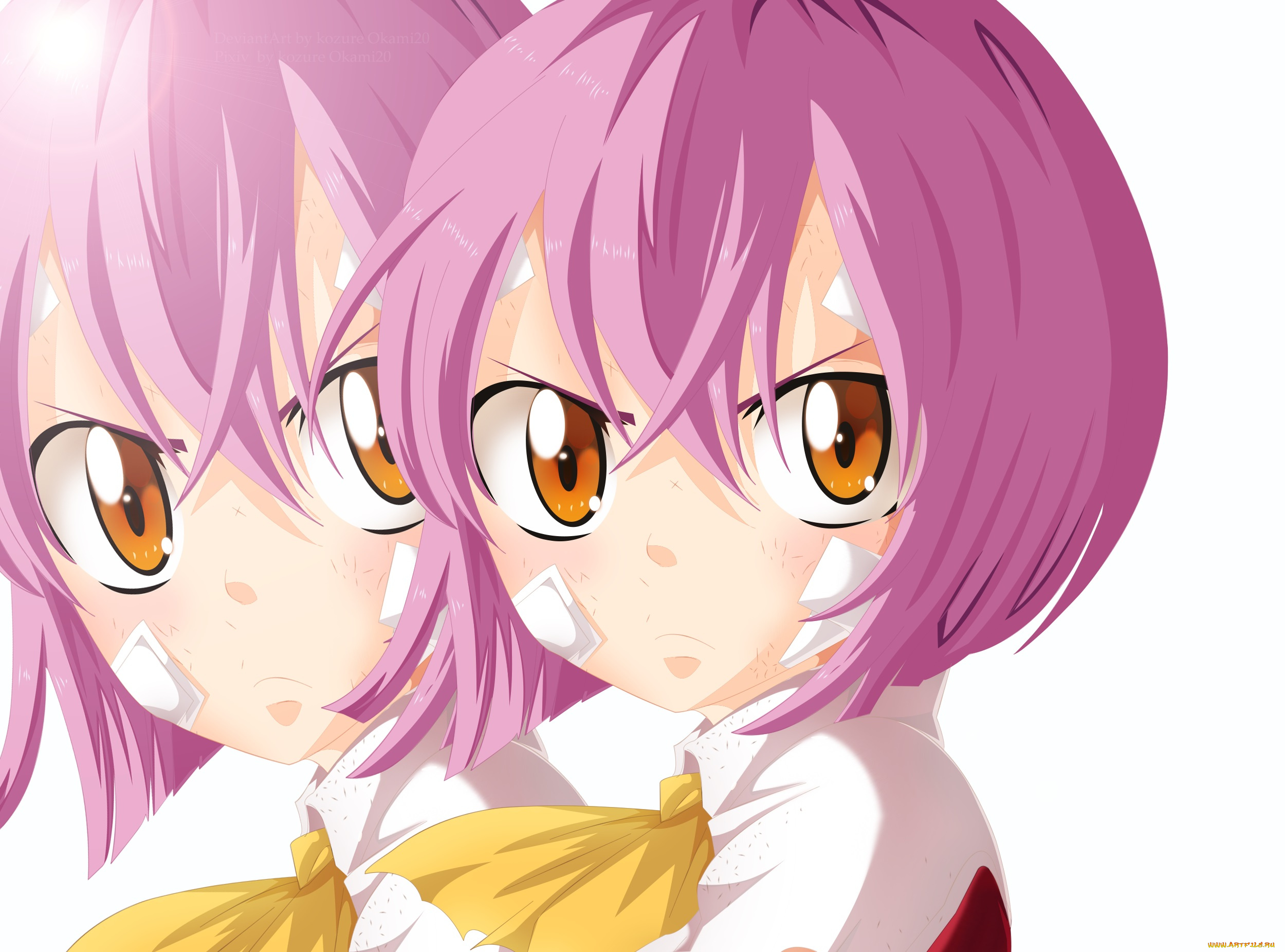 аниме, fairy, tail, фон, взгляд, девушки