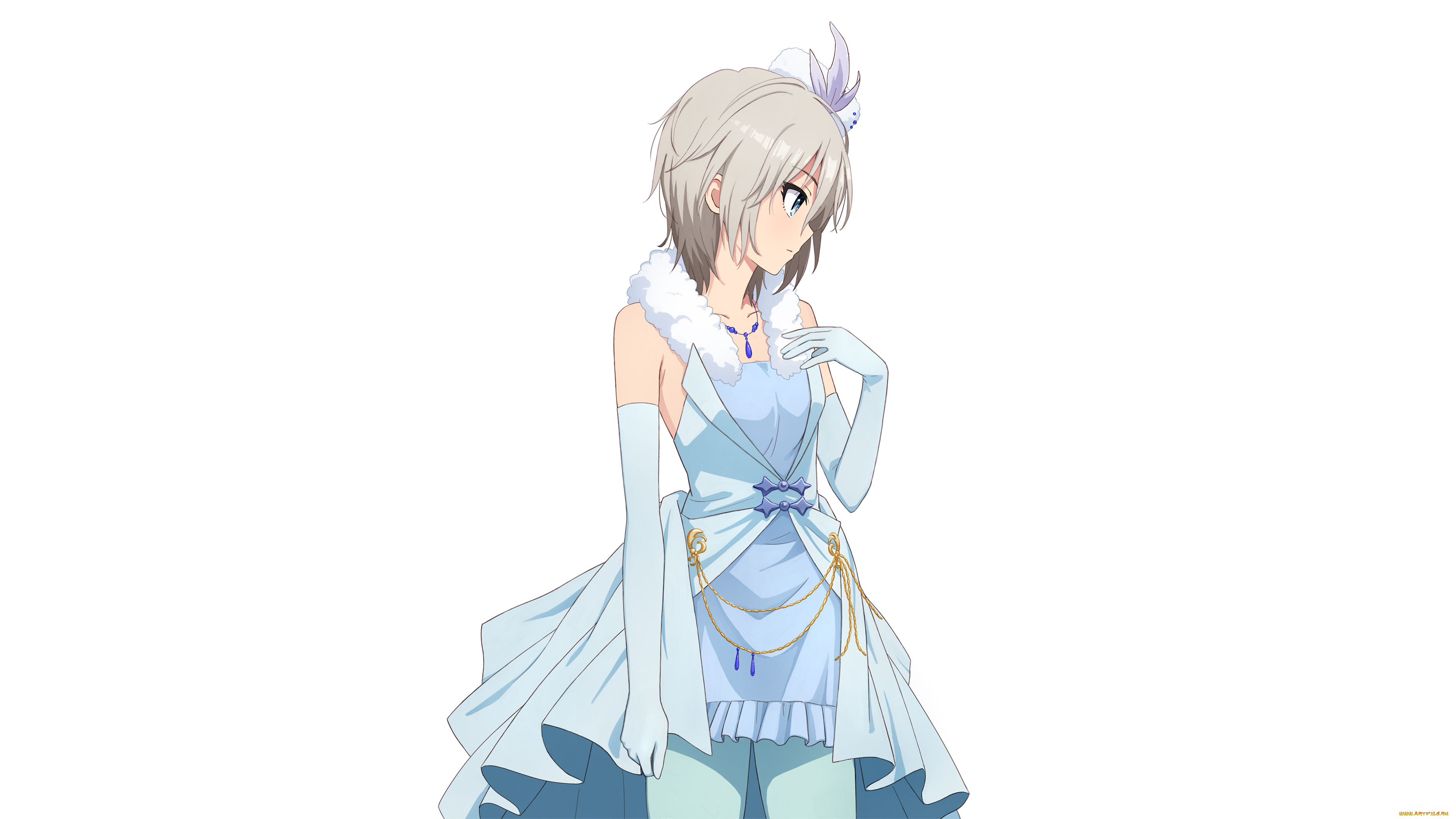 аниме, idolm@ster, фон, взгляд, девушка