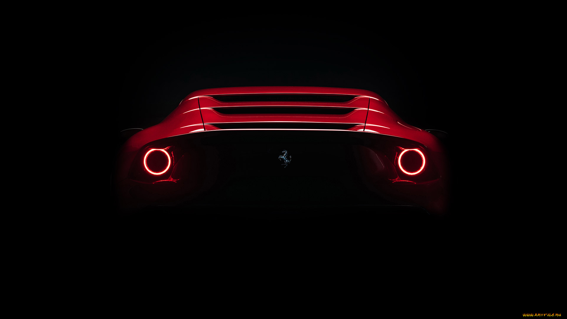 2020, ferrari, omologata, автомобили, ferrari, 2020, omologata, красный, эксклюзив, вид, сзади