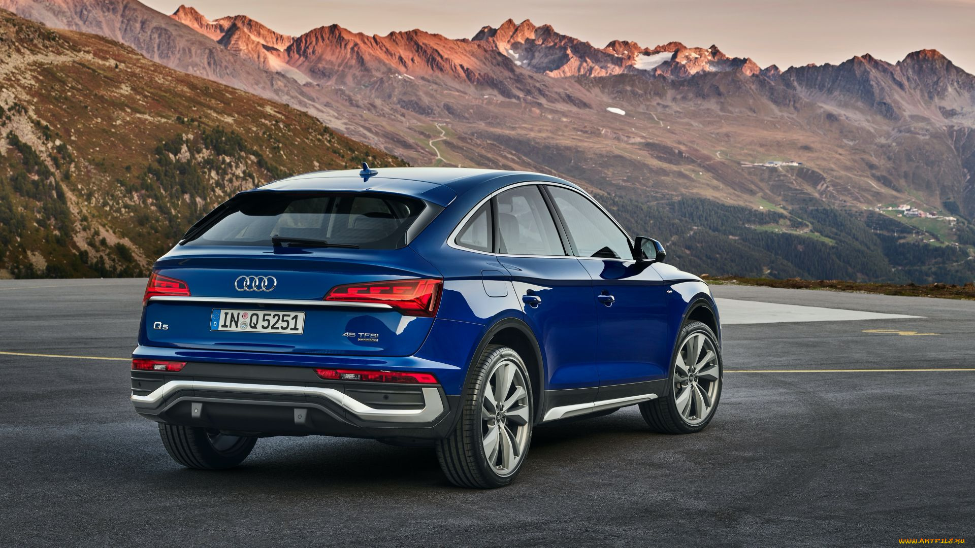 audi, q5, sportback, 2021, автомобили, audi, новый, стильный, внедорожник, q5, sportback, 2021, вид, сзади