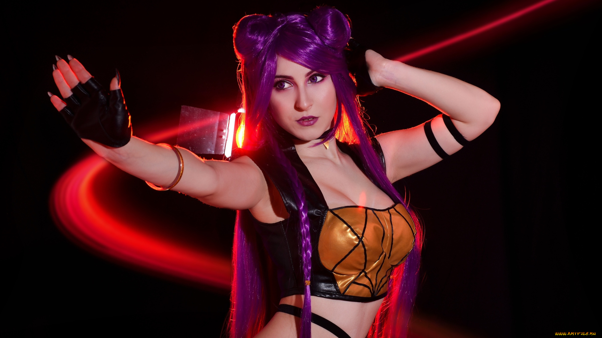 девушки, -, креатив, , косплей, костюм, образ, танец