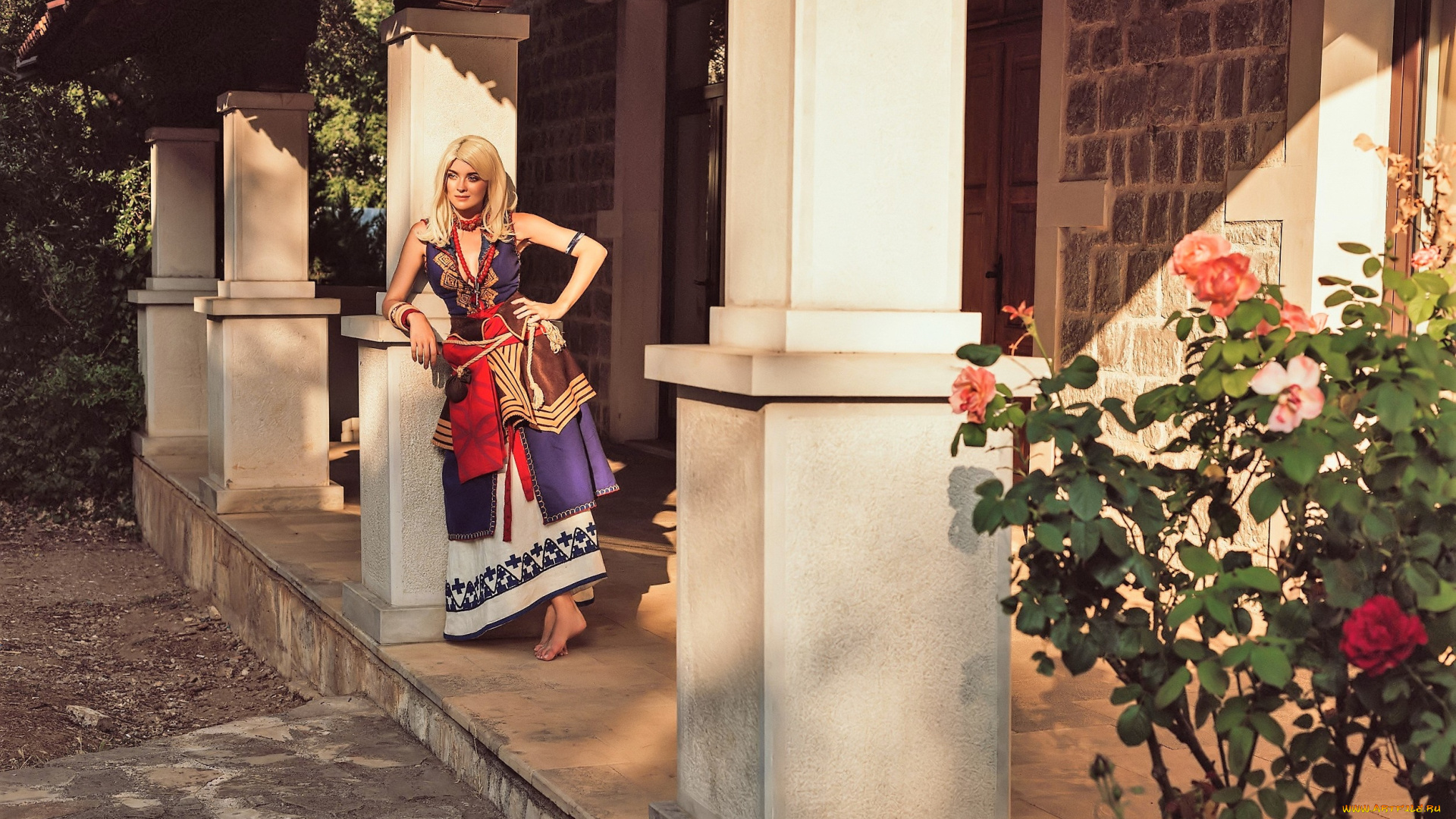 девушки, софия, летяго, , sophie, katssby, костюм, образ, дом, колонны, розы
