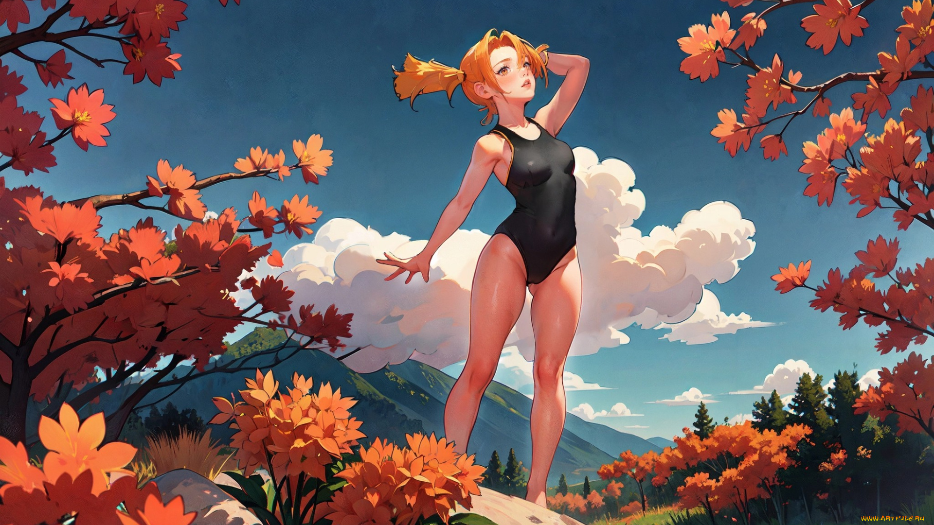 аниме, пейзажи, , природа, нейросети, графика, нейроарт, ai, art, нейронные, сети, рисунки, ней