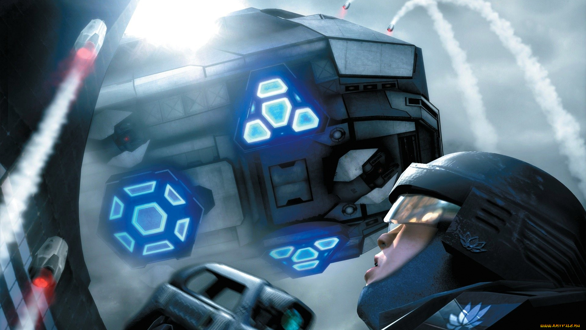 видео, игры, battlefield, 2142, голова, шлем, оружие