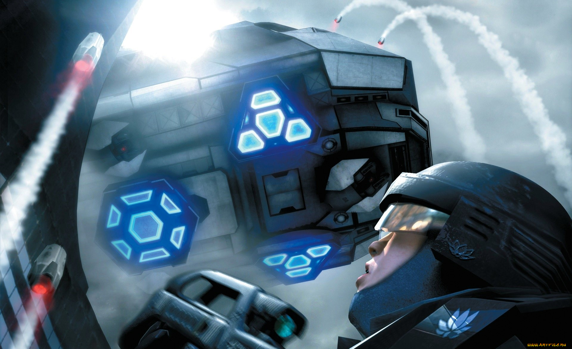 видео, игры, battlefield, 2142, голова, шлем, оружие