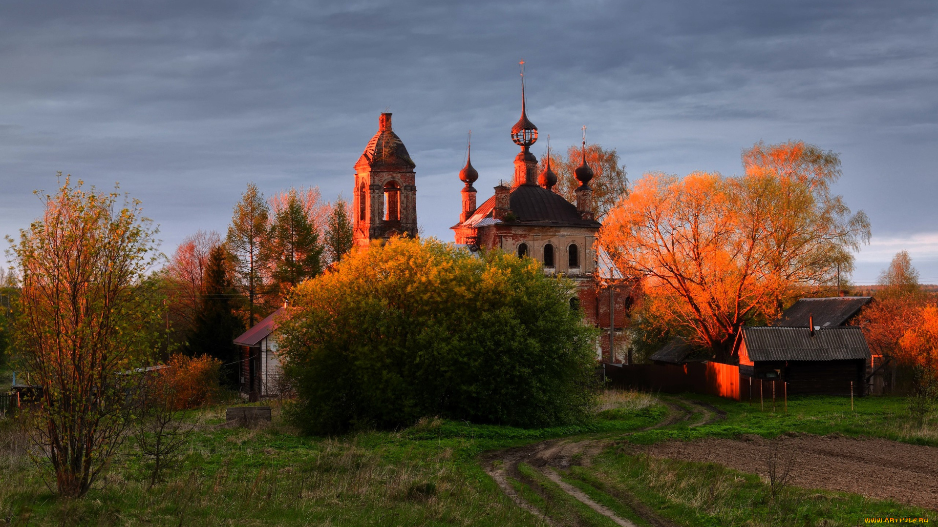 города, -, православные, церкви, , монастыри, деревья, кусты, осень, дорога, монастырь