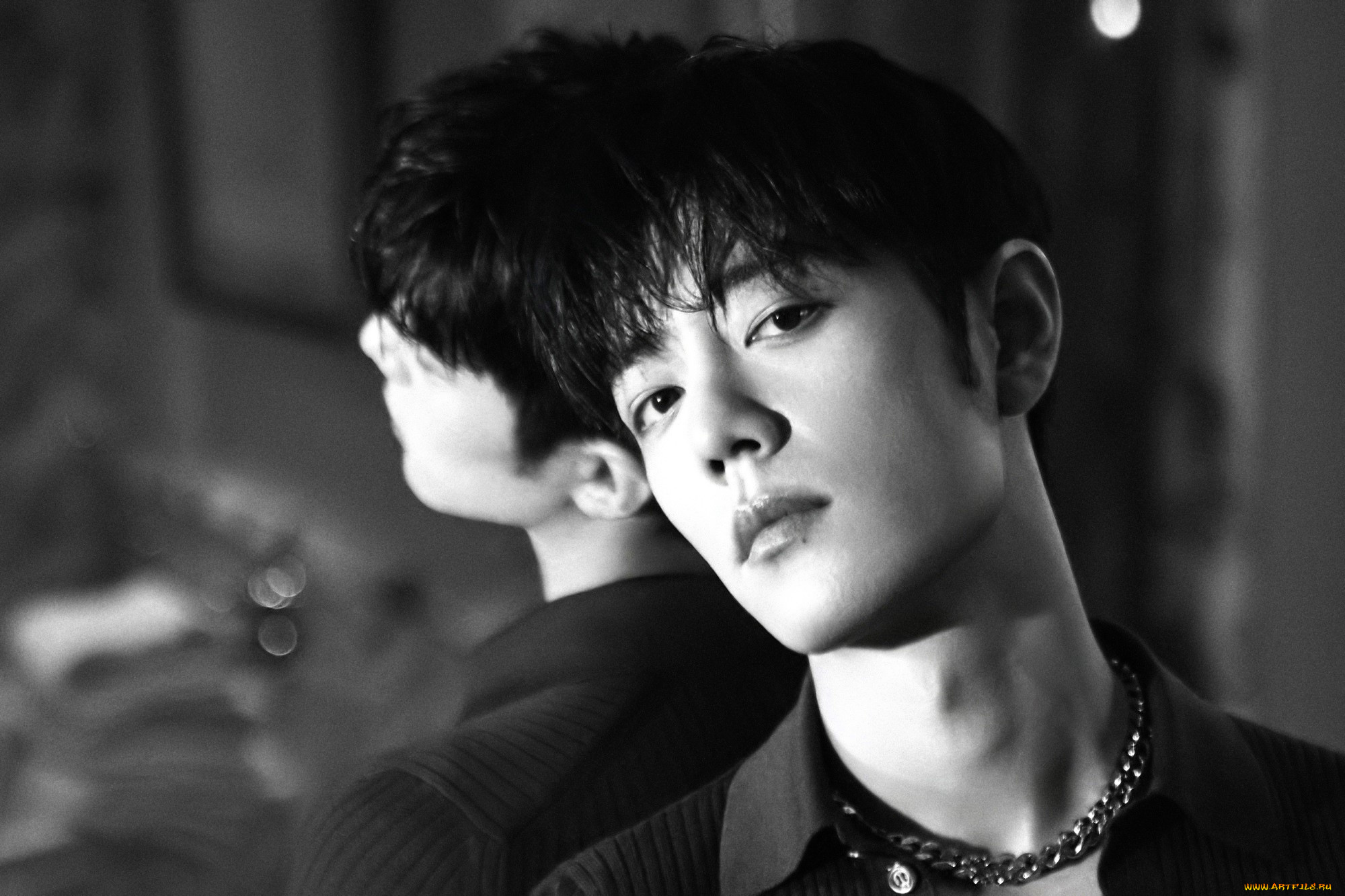 мужчины, xiao, zhan, актер, лицо, цепочка, кофта