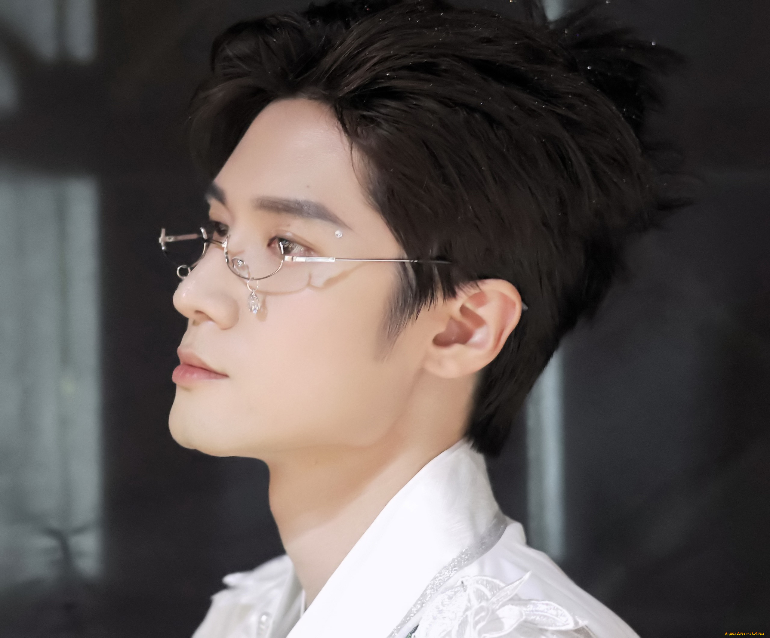 мужчины, liu, haikuan, актер, лицо, очки