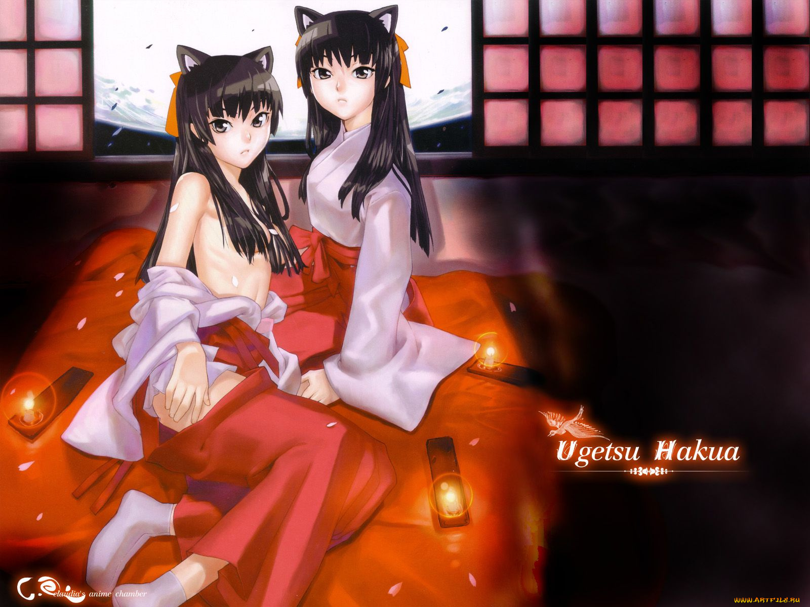 аниме, ugetsu, hakua, artbook