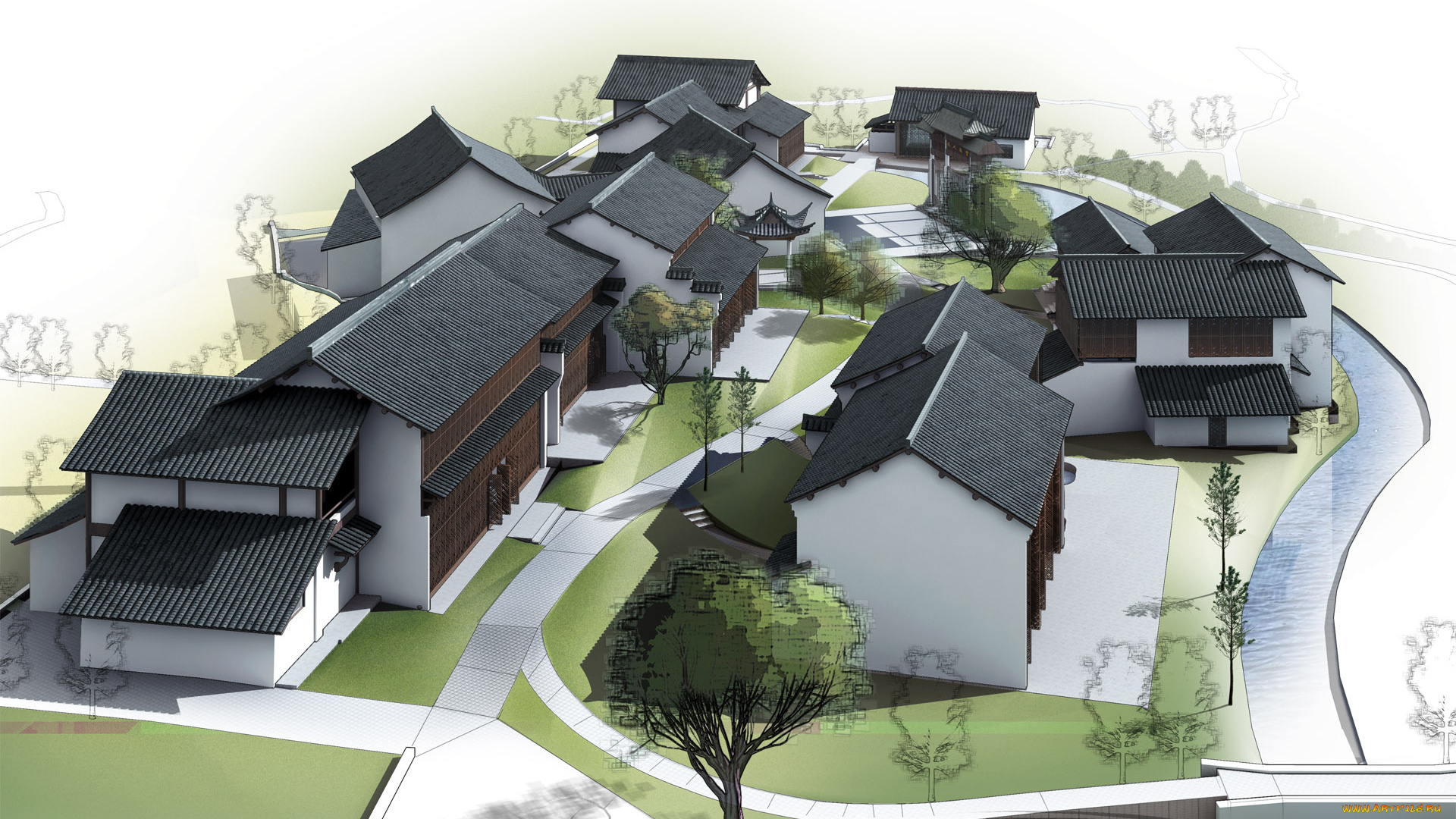 3д, графика, architecture, архитектура