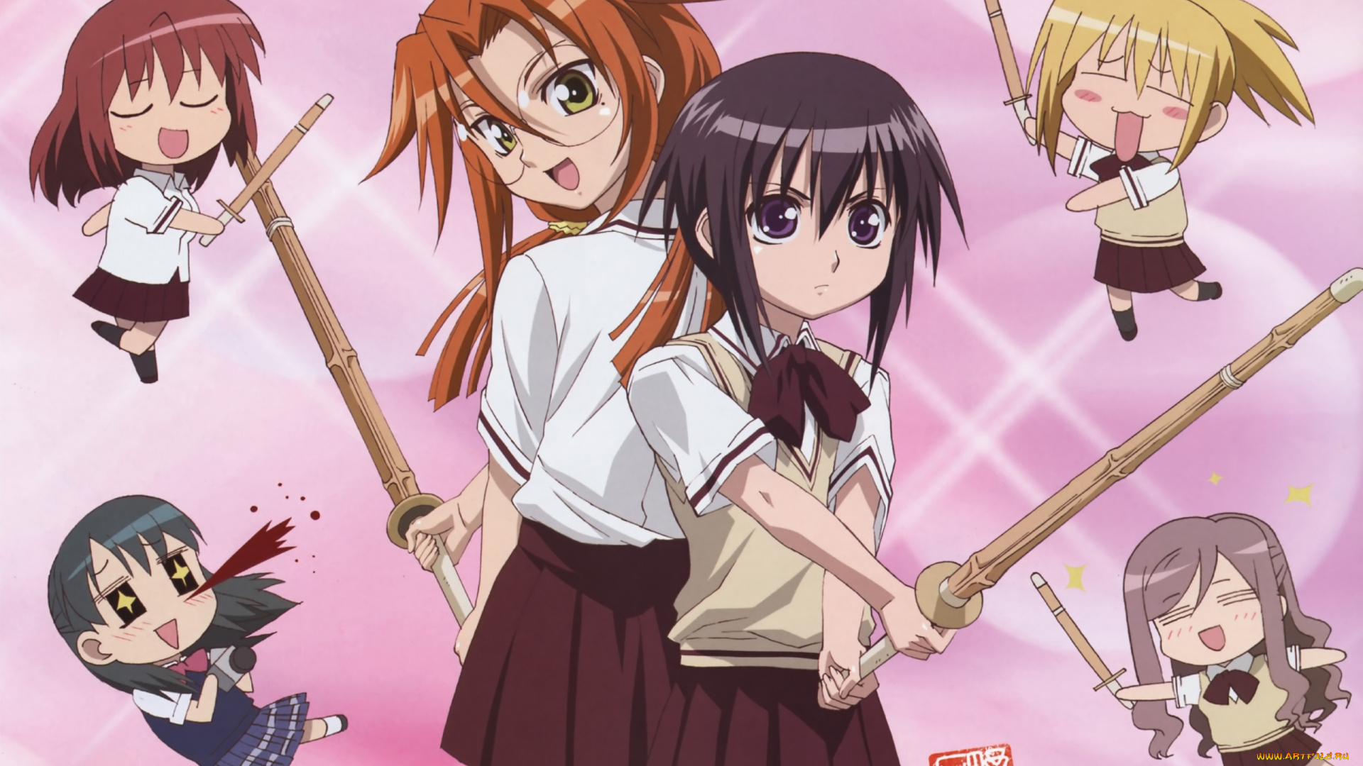 аниме, bamboo, blade