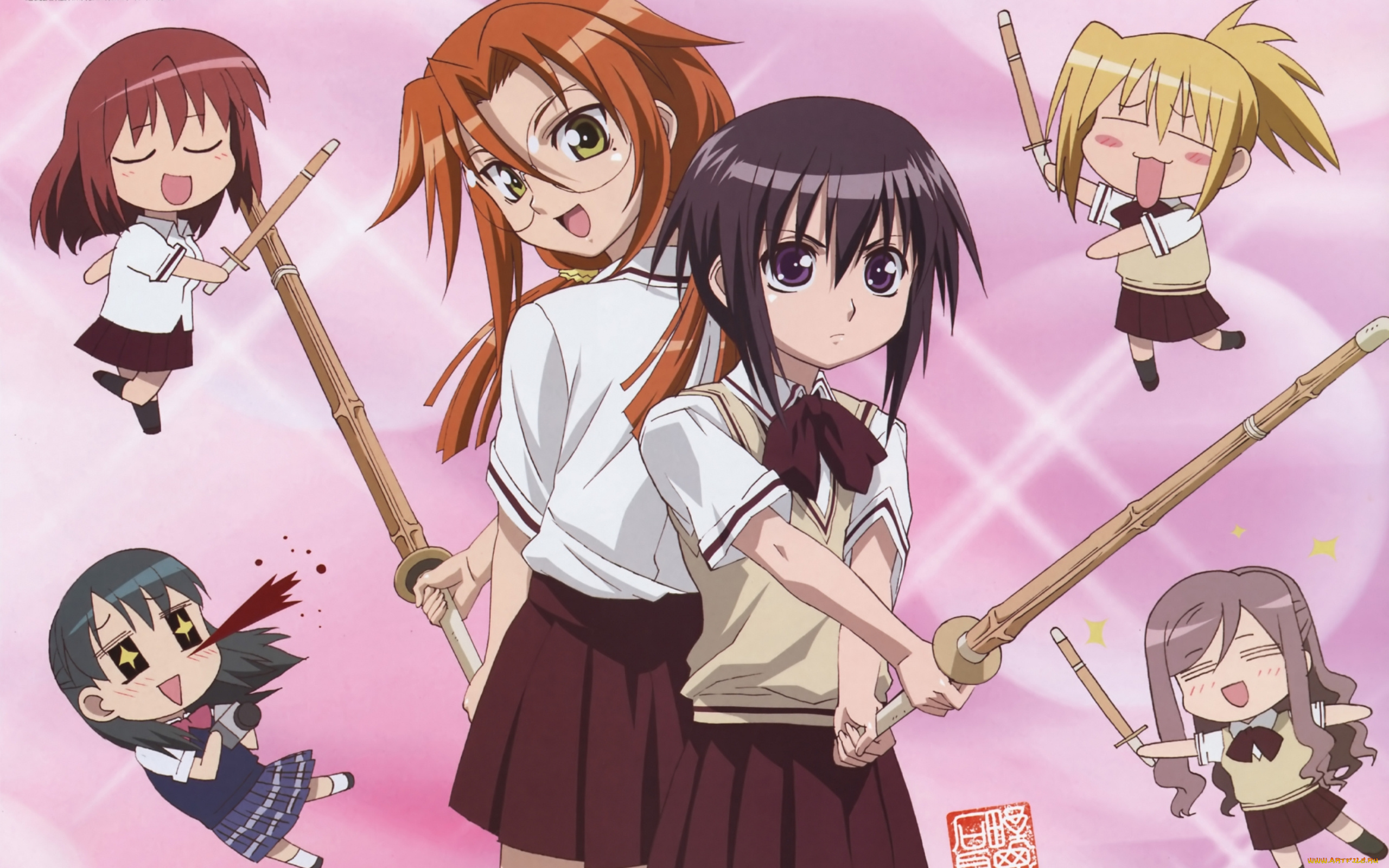 аниме, bamboo, blade