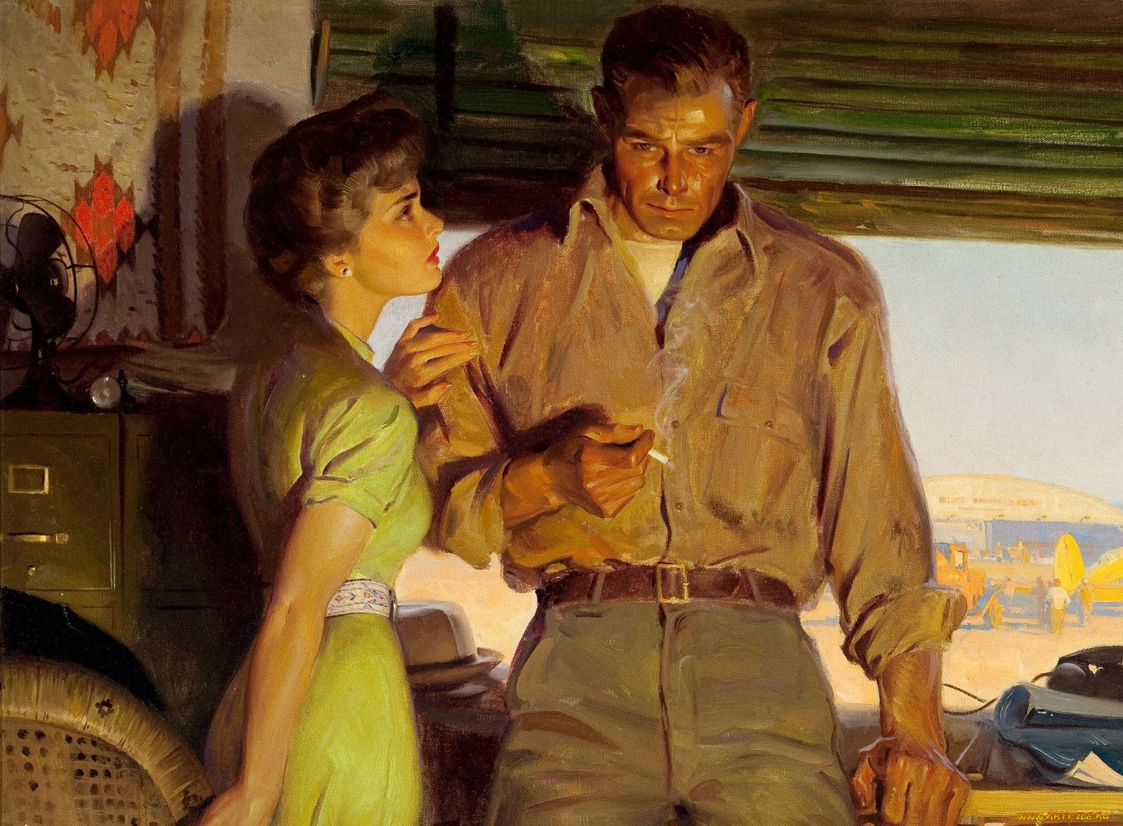 tom, lovell, рисованные, женщина, мужчина