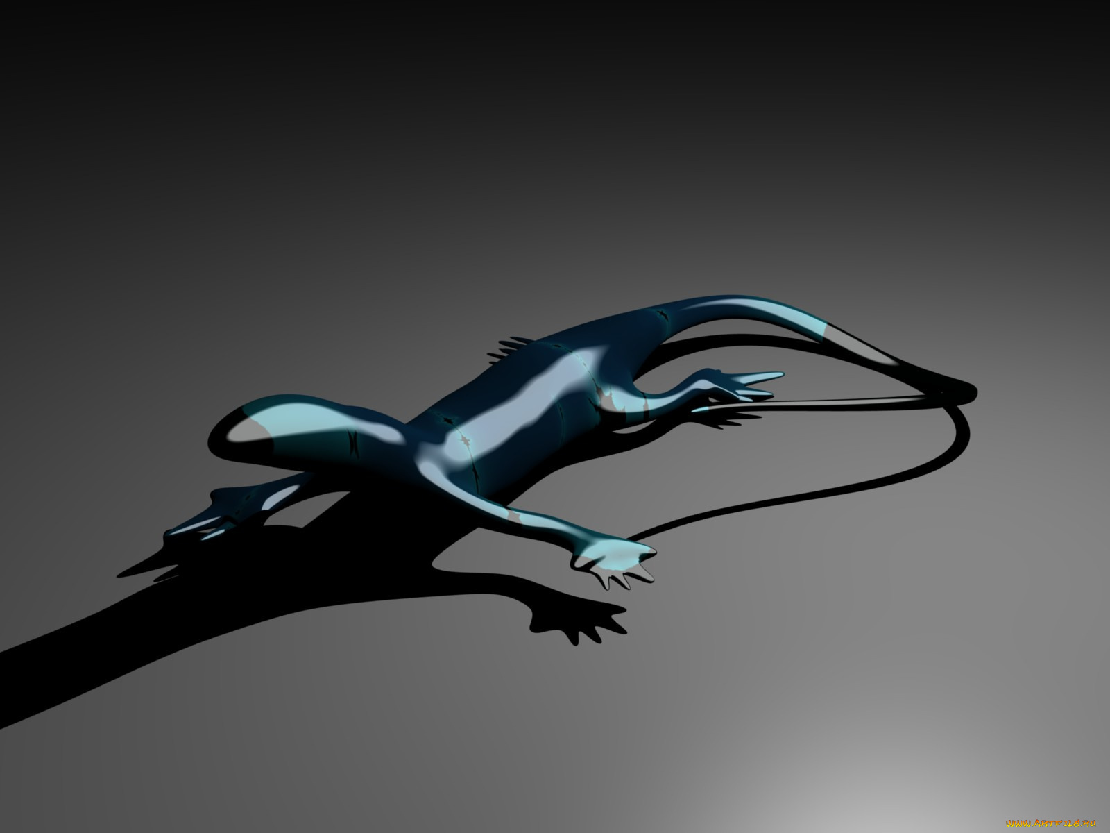 3д, графика, animals, животные, ящерица, серый