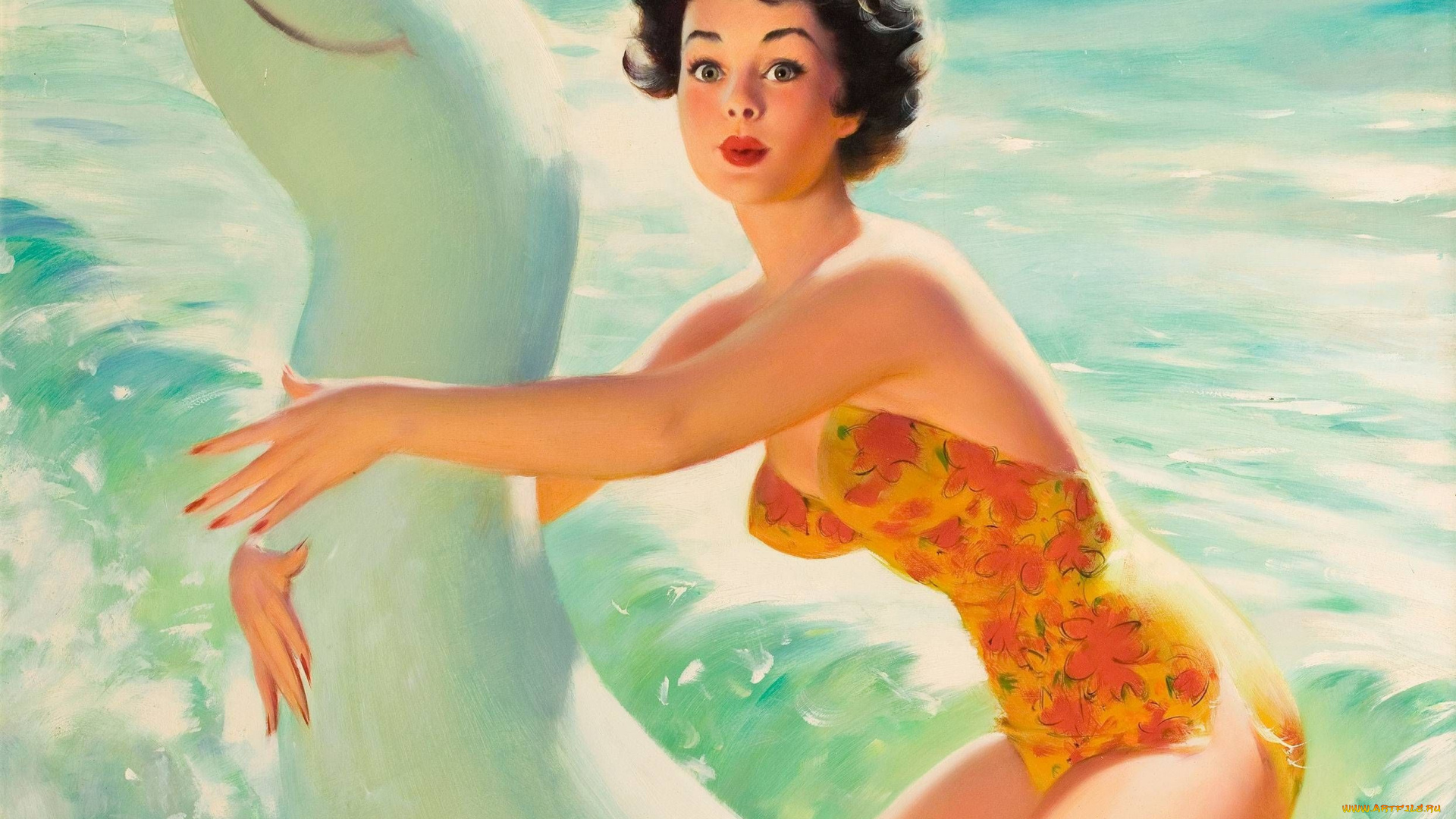 bill, medcalf, рисованные, купальник