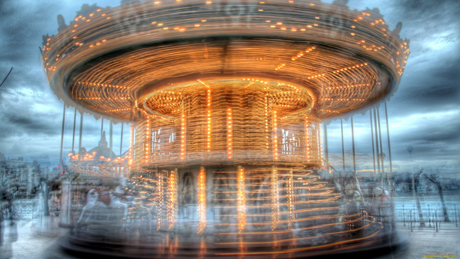 разное, карусели, качели, аттракционы, вращение, карусель