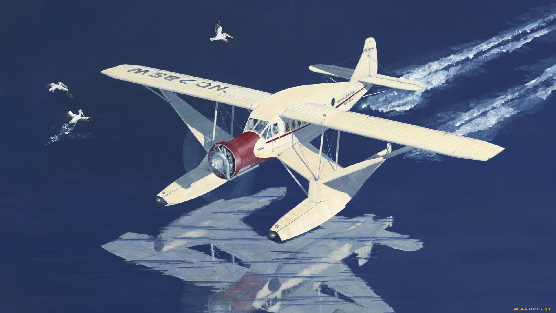 авиация, 3д, рисованые, graphic, отражение