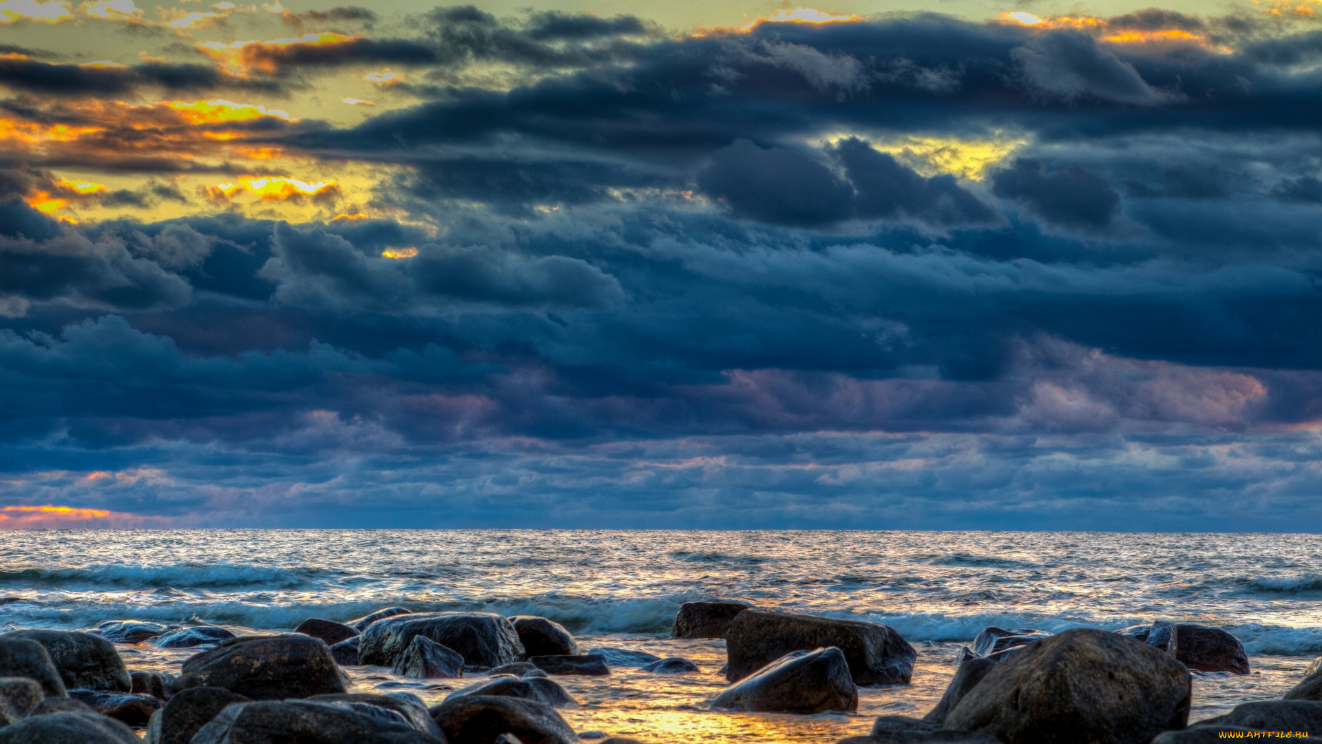 gulf, of, bothnia, finland, природа, моря, океаны, ботнический, залив, балтийское, море, baltic, sea, облака, финляндия, камни