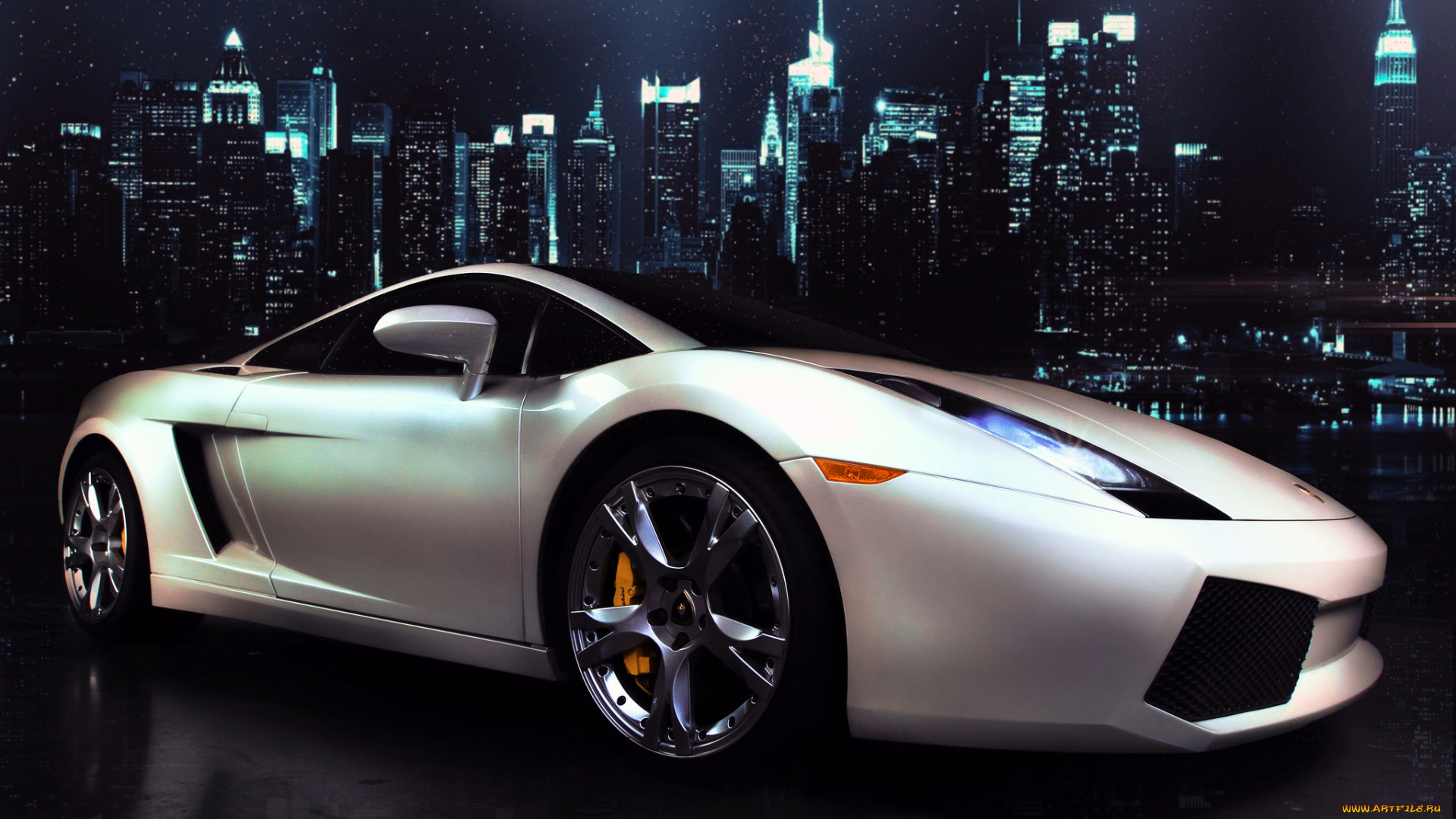 lamborghini, gallardo, автомобили, город