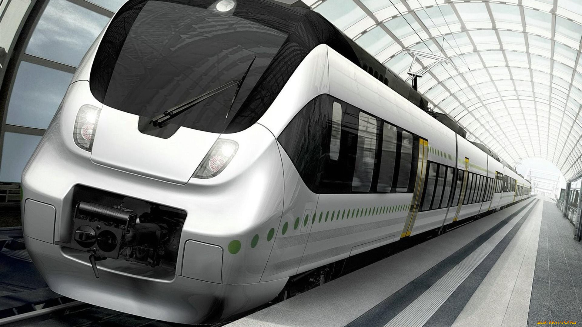 техника, 3d, рельсы