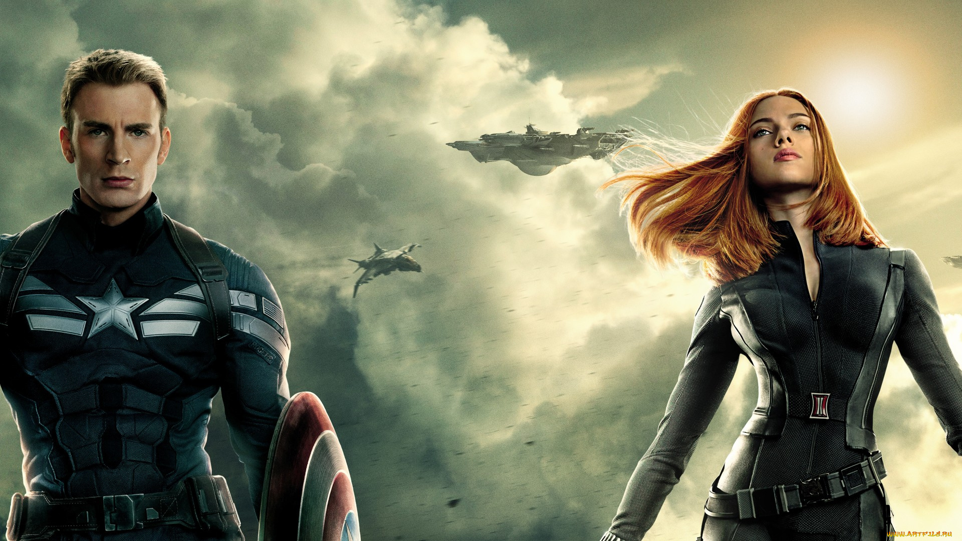 кино, фильмы, captain, america, , the, winter, soldier, black, widow, natasha, romanoff, scarlett, johansson, rogers, steve