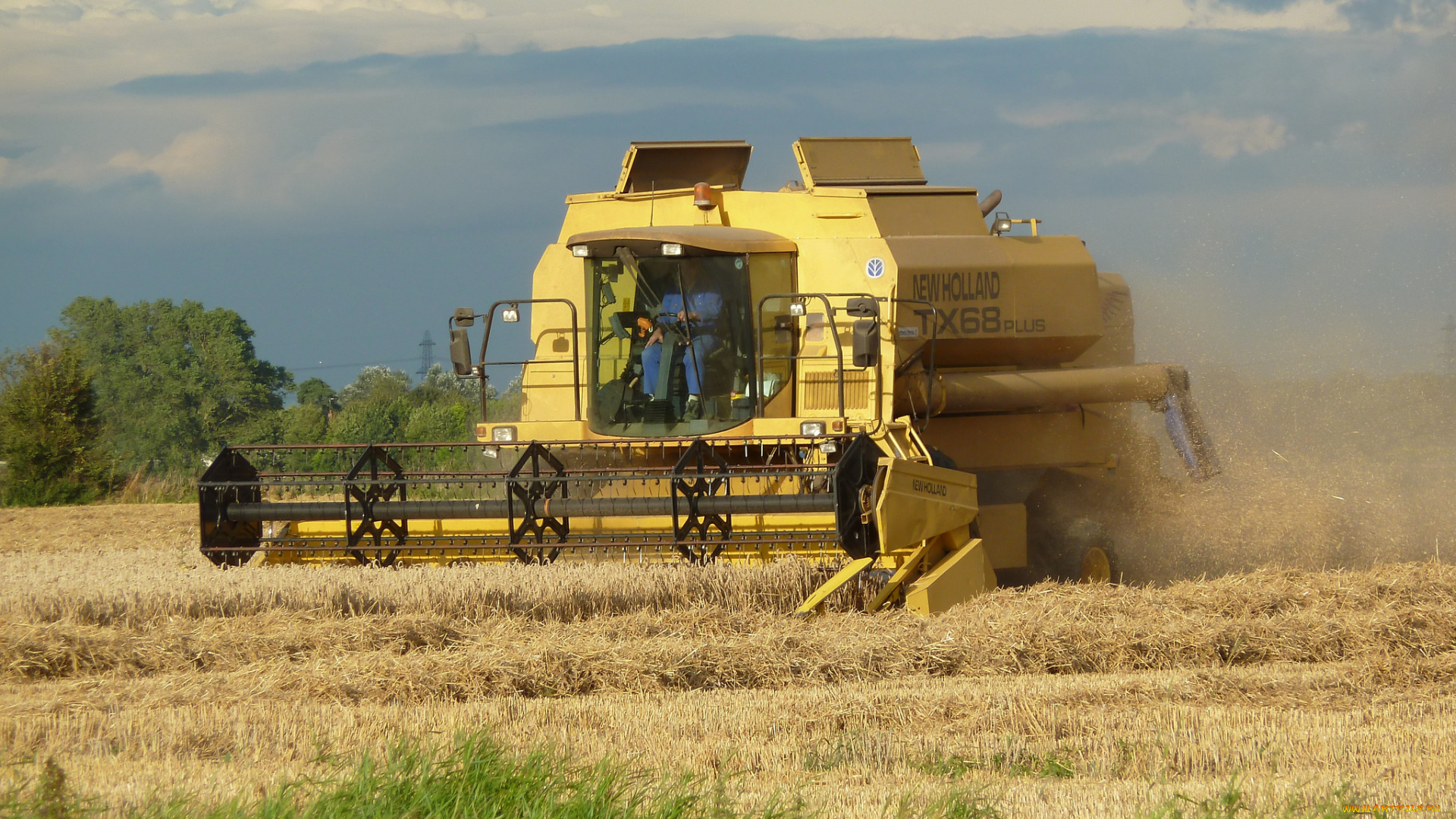техника, комбайны, комбайн, поле