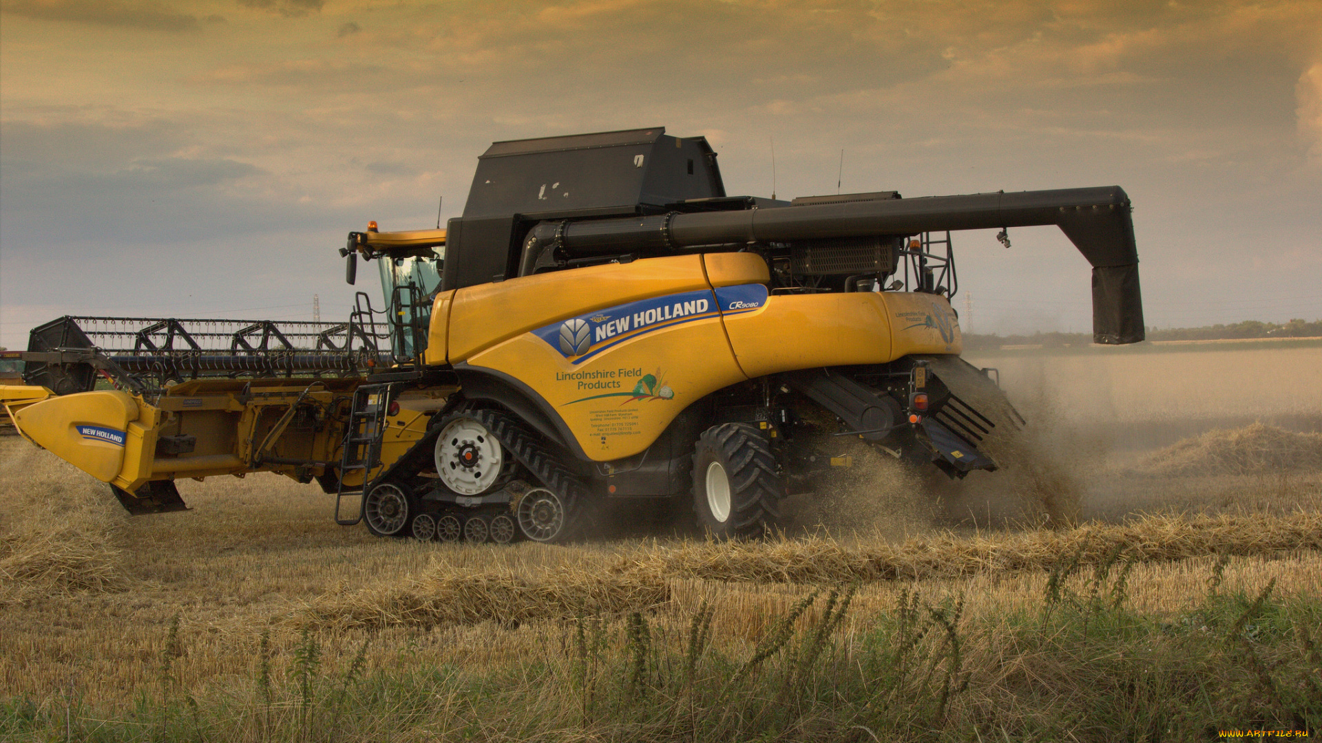 техника, комбайны, поле, комбайн
