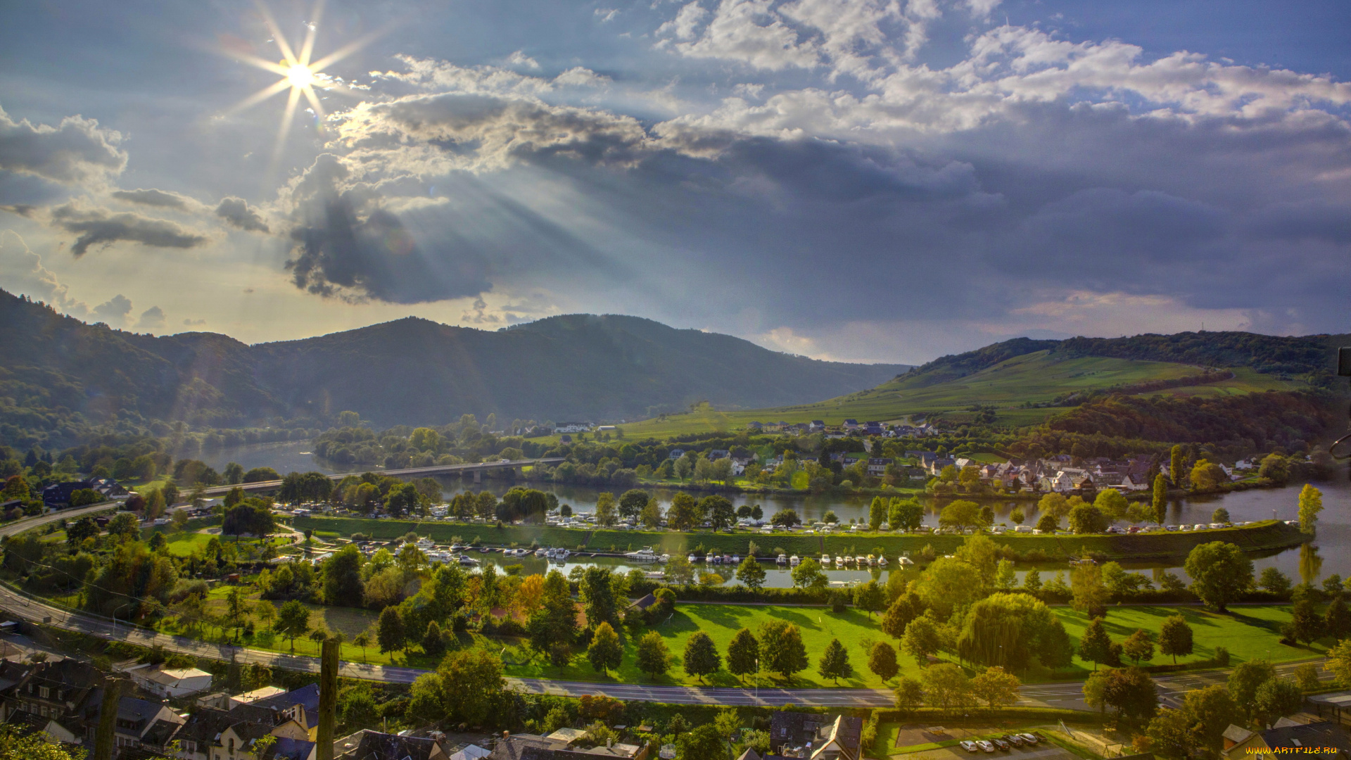 зенхайм, германия, города, -, панорамы, дома, германия, зенхайм, пейзаж, панорама