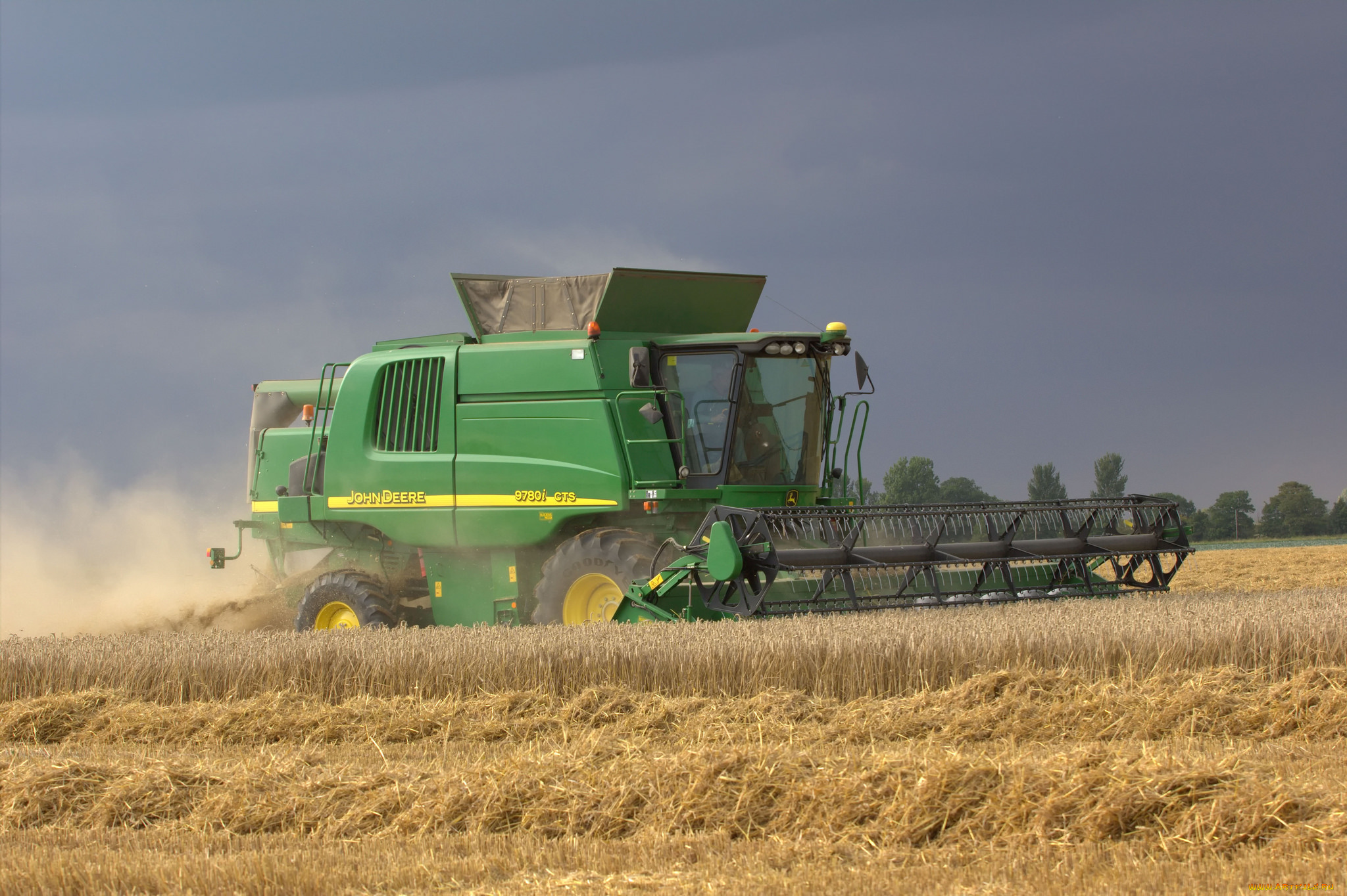 техника, комбайны, поле, комбайн