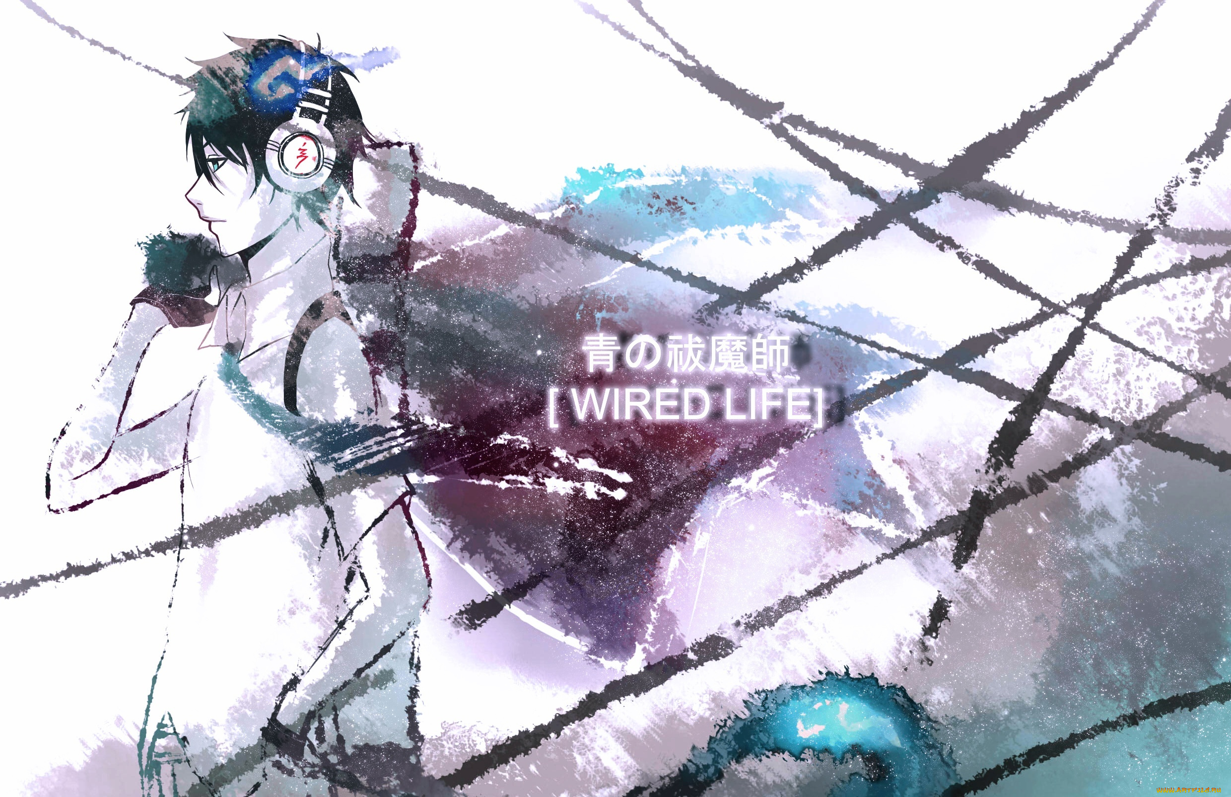 аниме, -headphones, &, instrumental, музыка, наушники, безразличие, парень, persona92, art