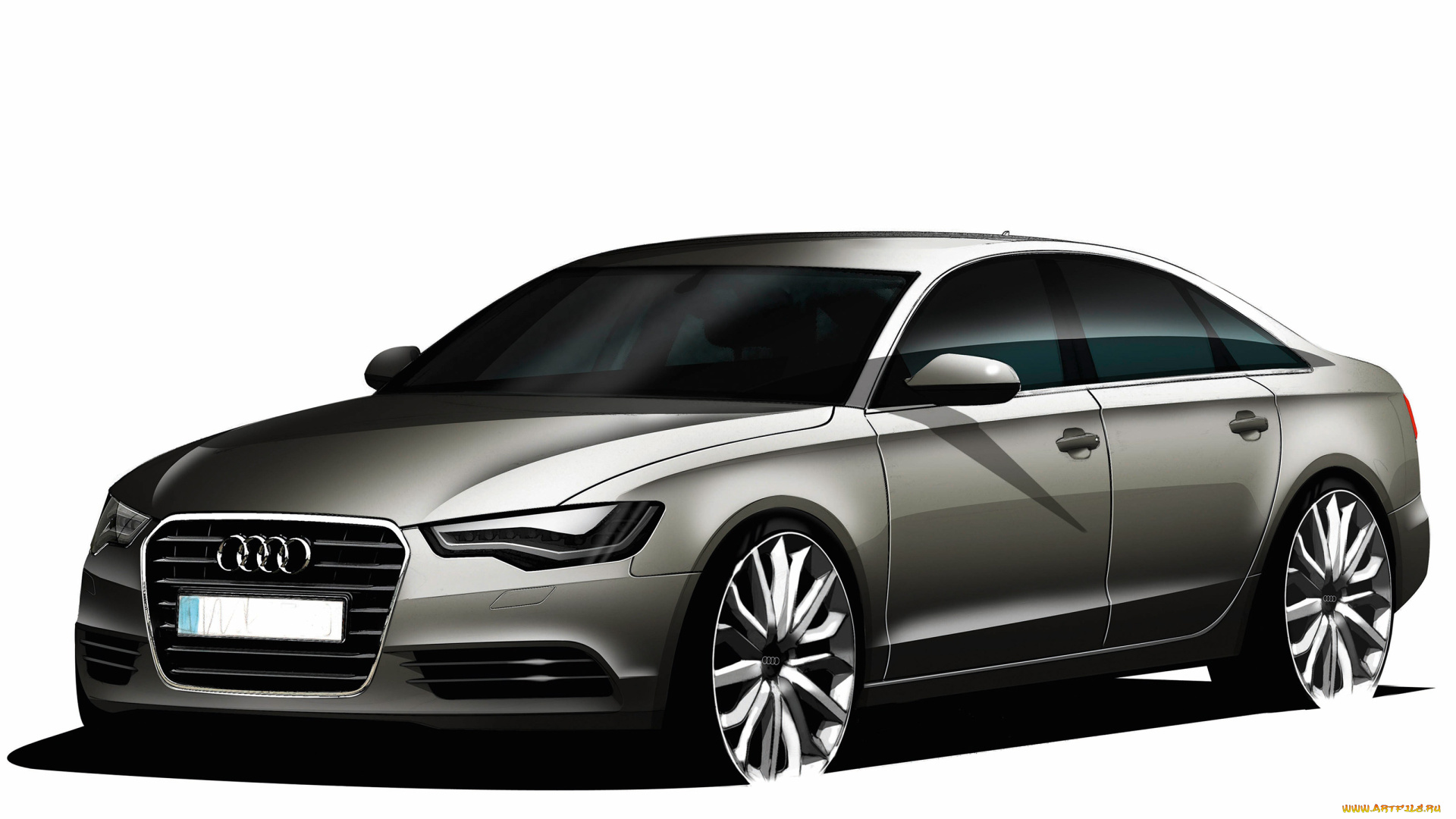 автомобили, 3д, скетч, с7, audi, a6